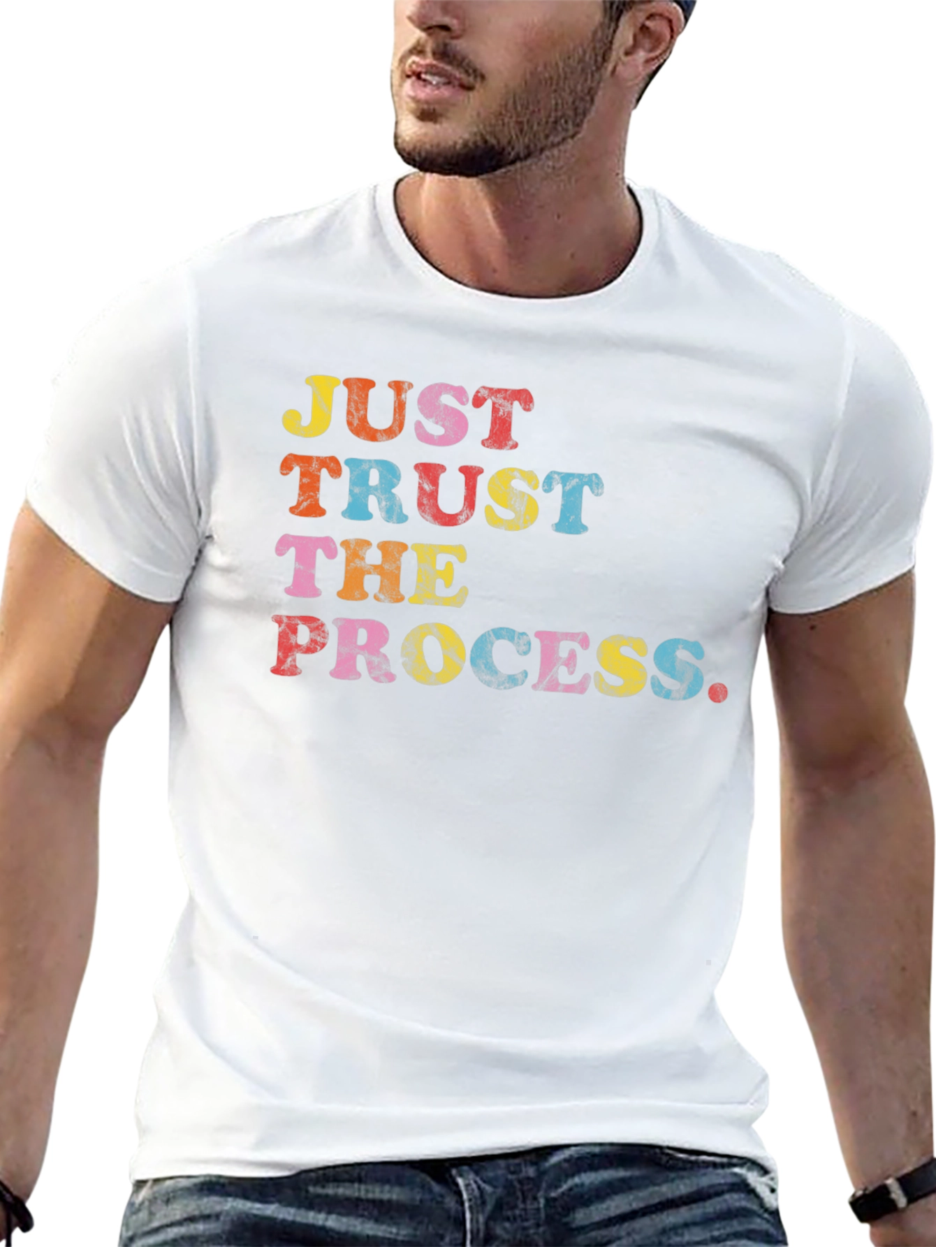 Black Just Trust The Process Graphic T-Shirt view 13
