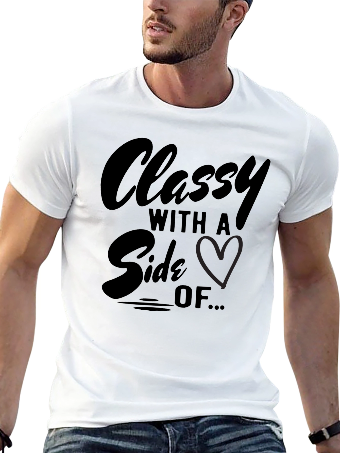 Black Classy With A Side Of... Graphic T-Shirt view 13