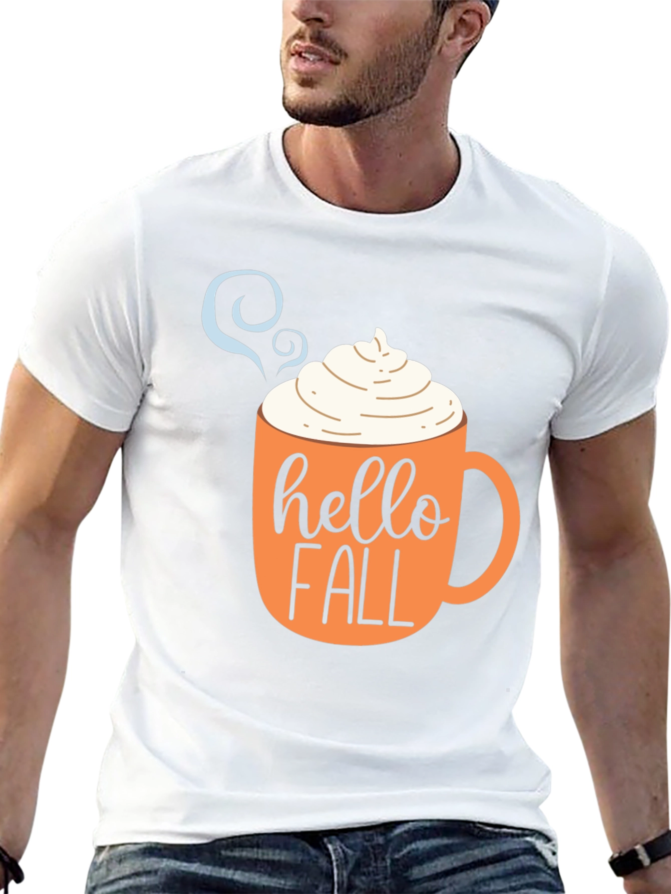 Black Hello Fall Coffee Mug T-Shirt view 13