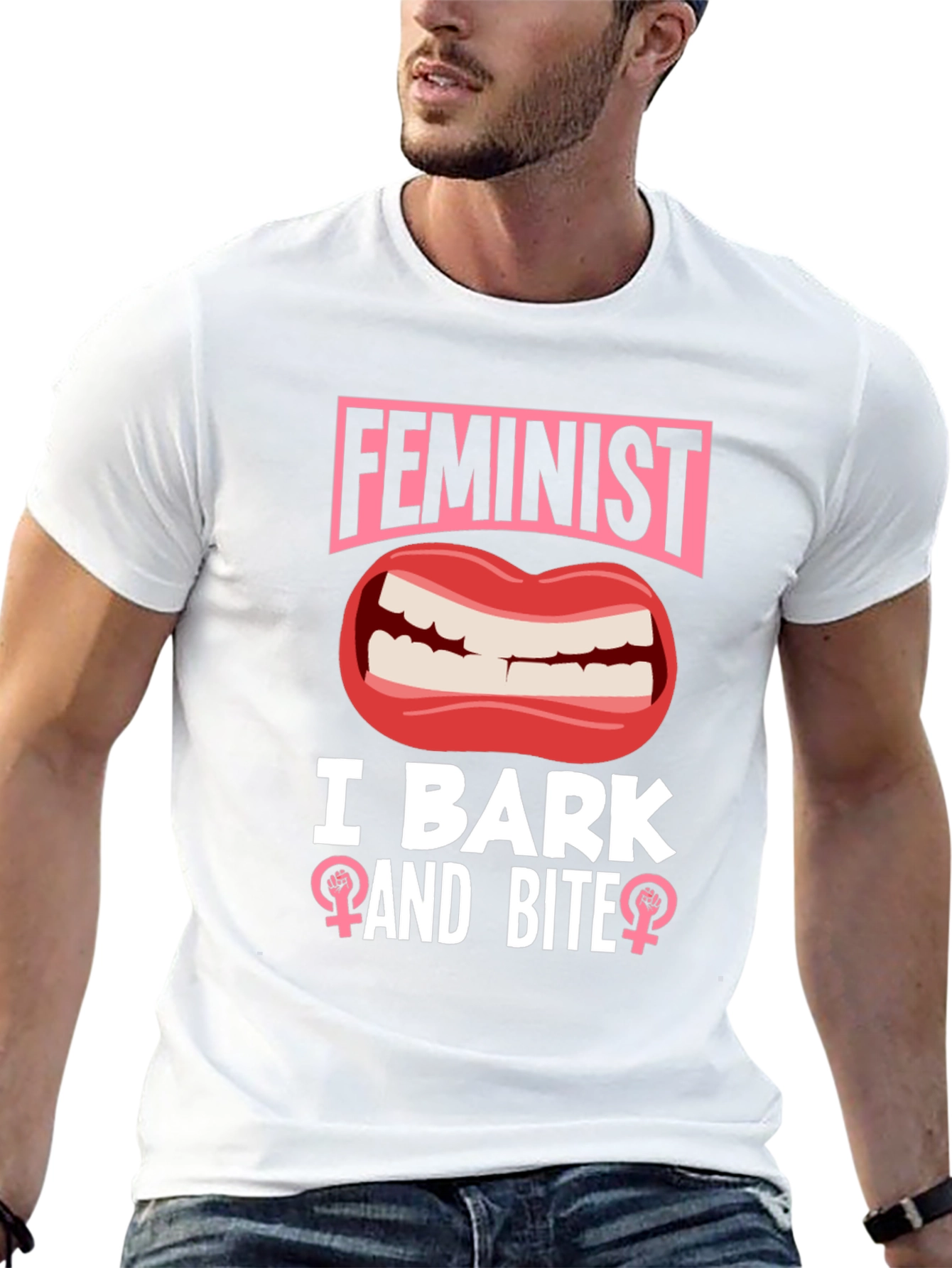 Black Feminist I Bark and Bite Graphic Tee view 13