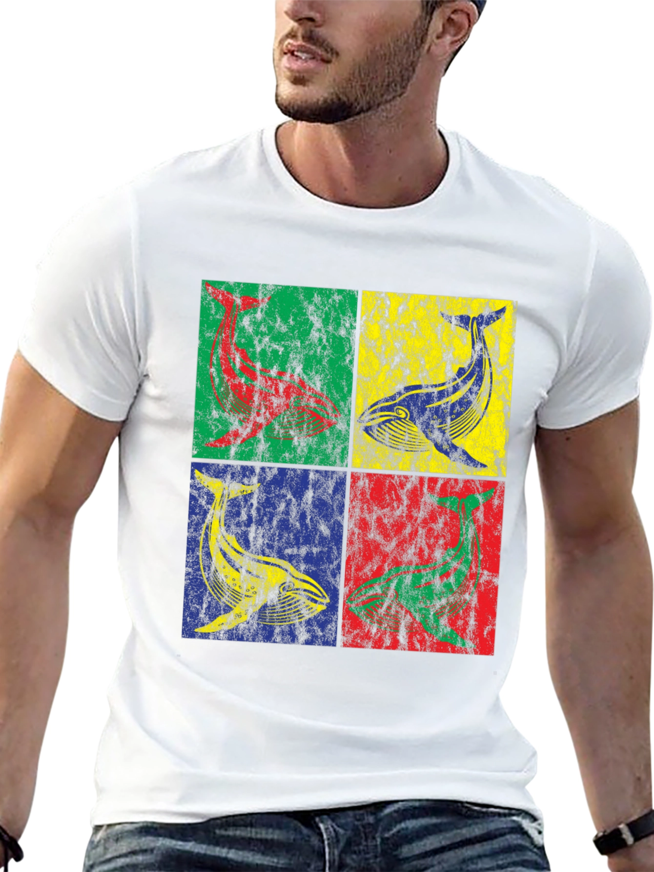 Black Whale Pop Art Graphic T-Shirt - Bold & Unique Design view 13