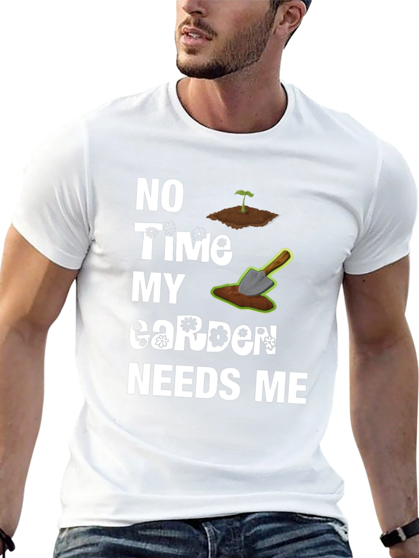 Black Gardener's Humor Tee - My Garden Needs Me T-Shirt view 13