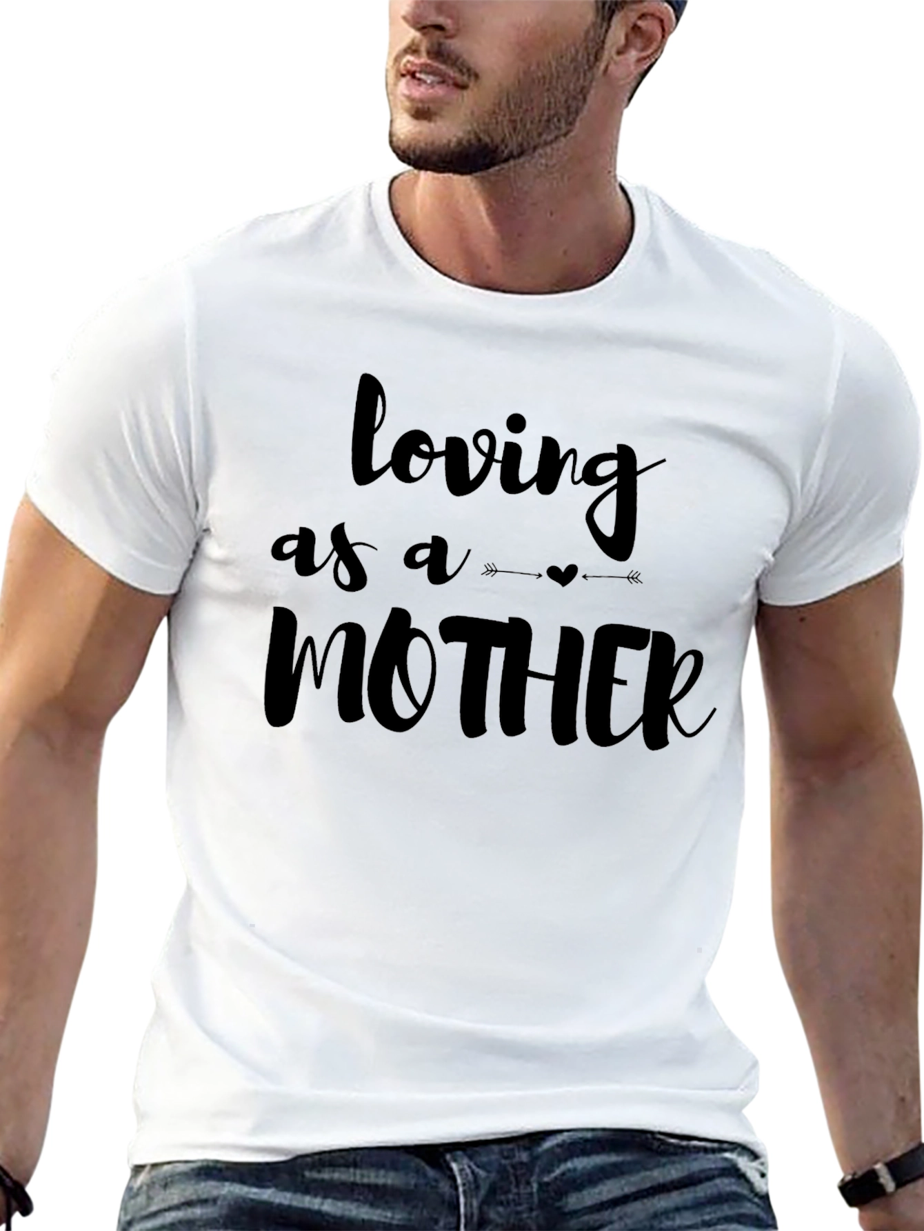 Black Loving As A Mother Graphic T-Shirt view 13