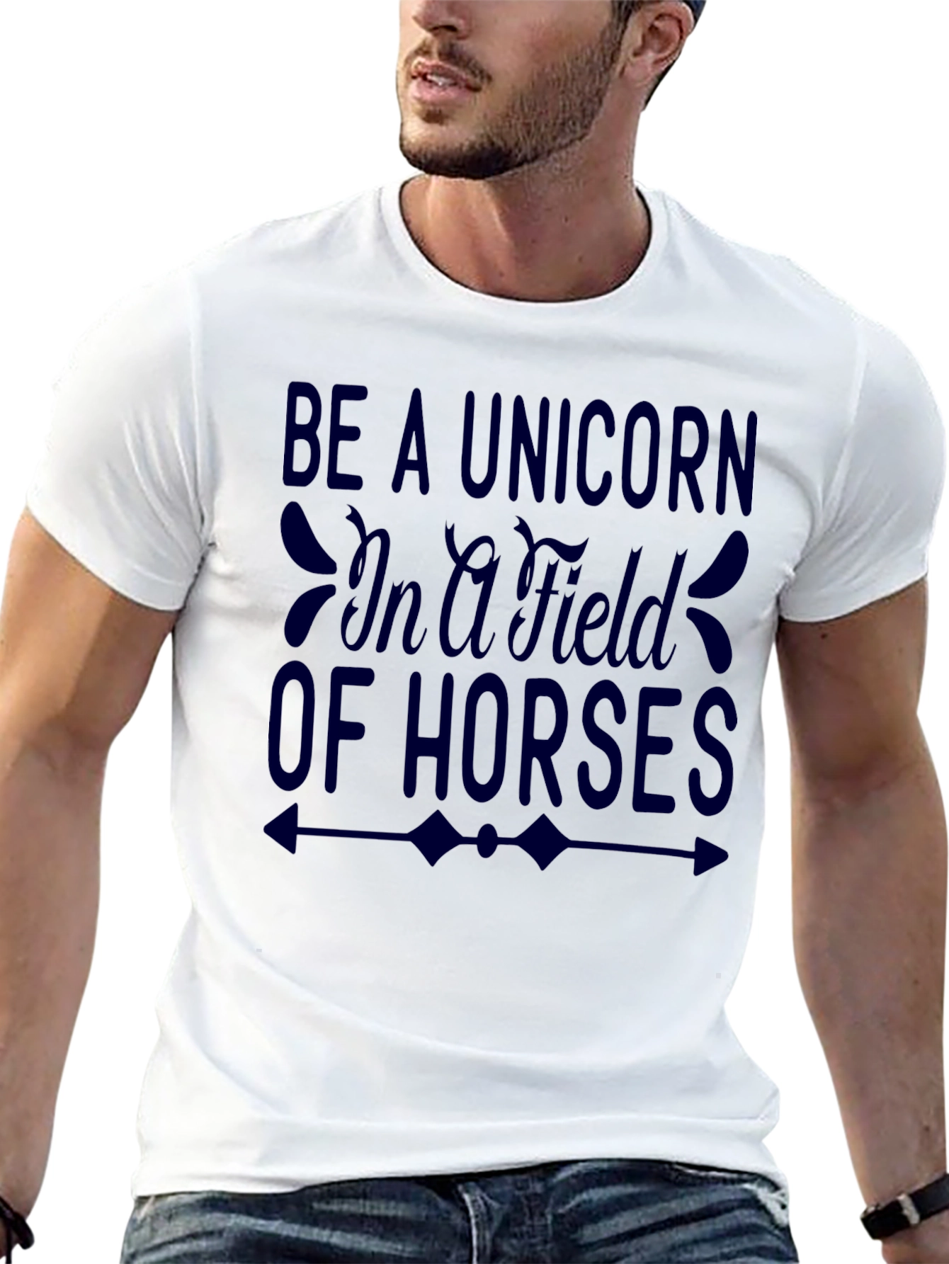 Black Be a Unicorn T-Shirt - Motivational Tee view 13