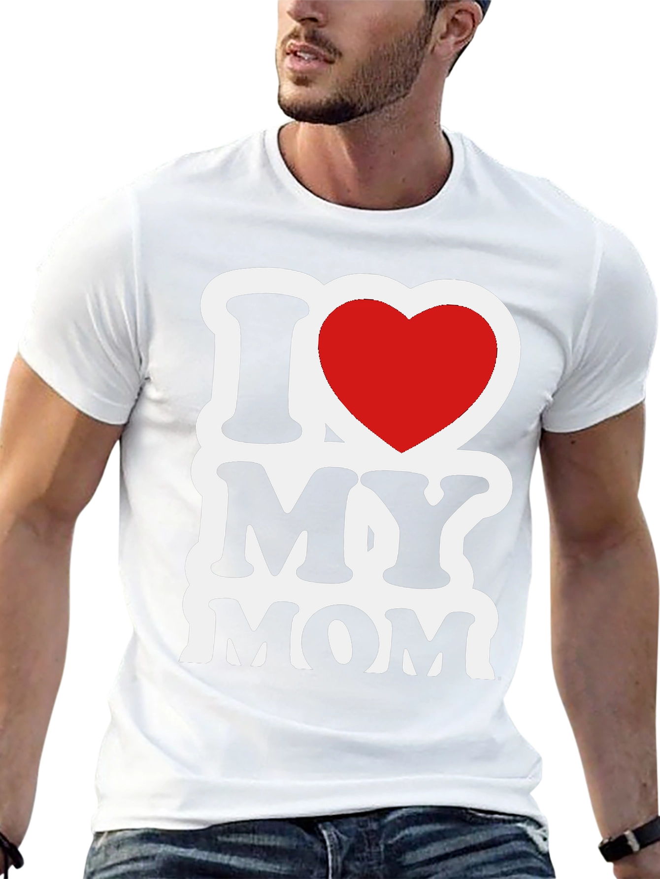 Black I Love My Mom Graphic T-Shirt - Black view 13