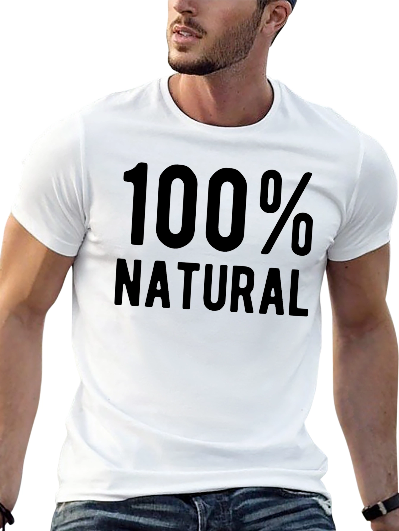 Black 100% Natural Graphic Tee view 13