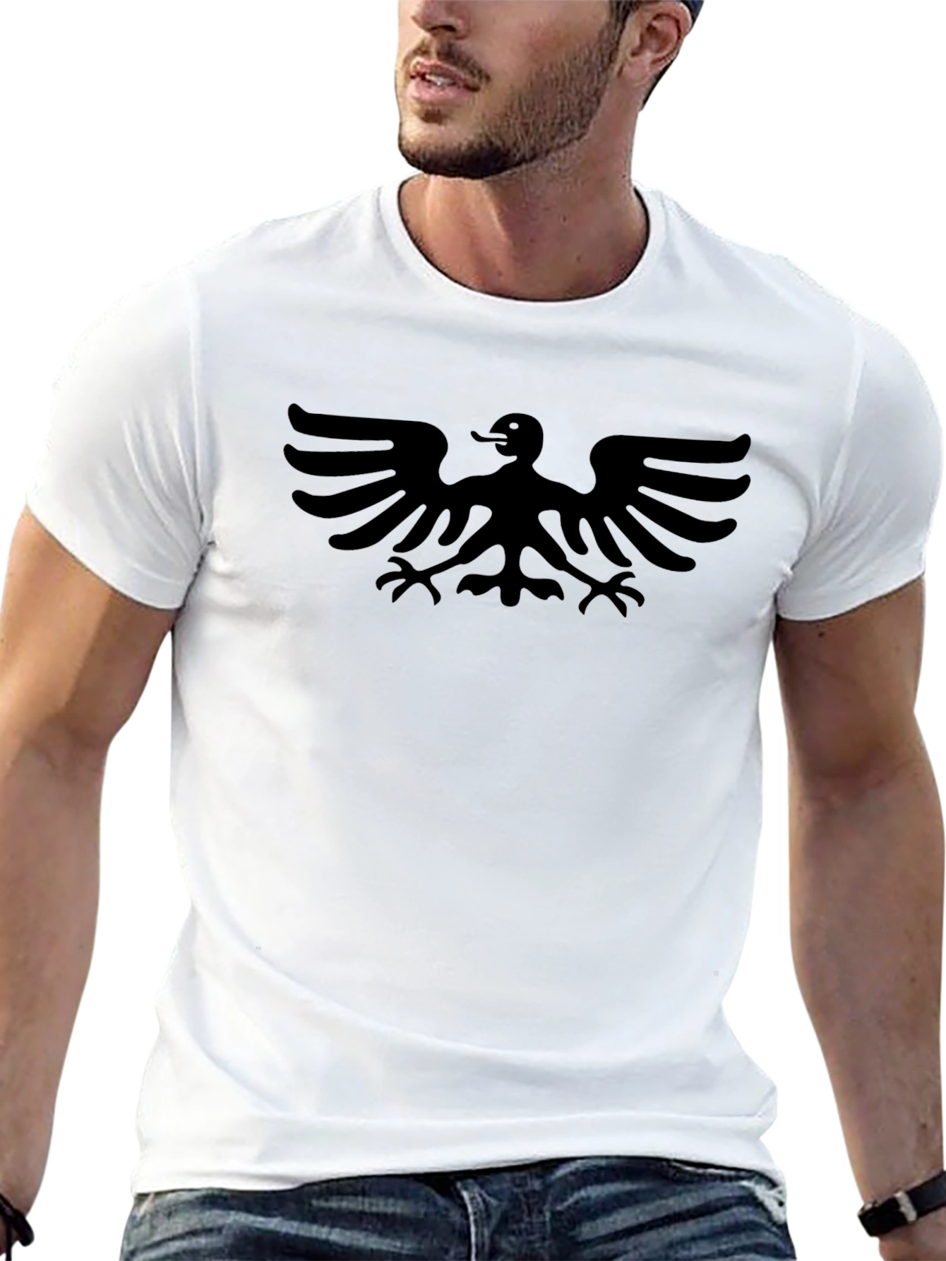 Black Black Eagle Graphic Tee - Classic Style view 13