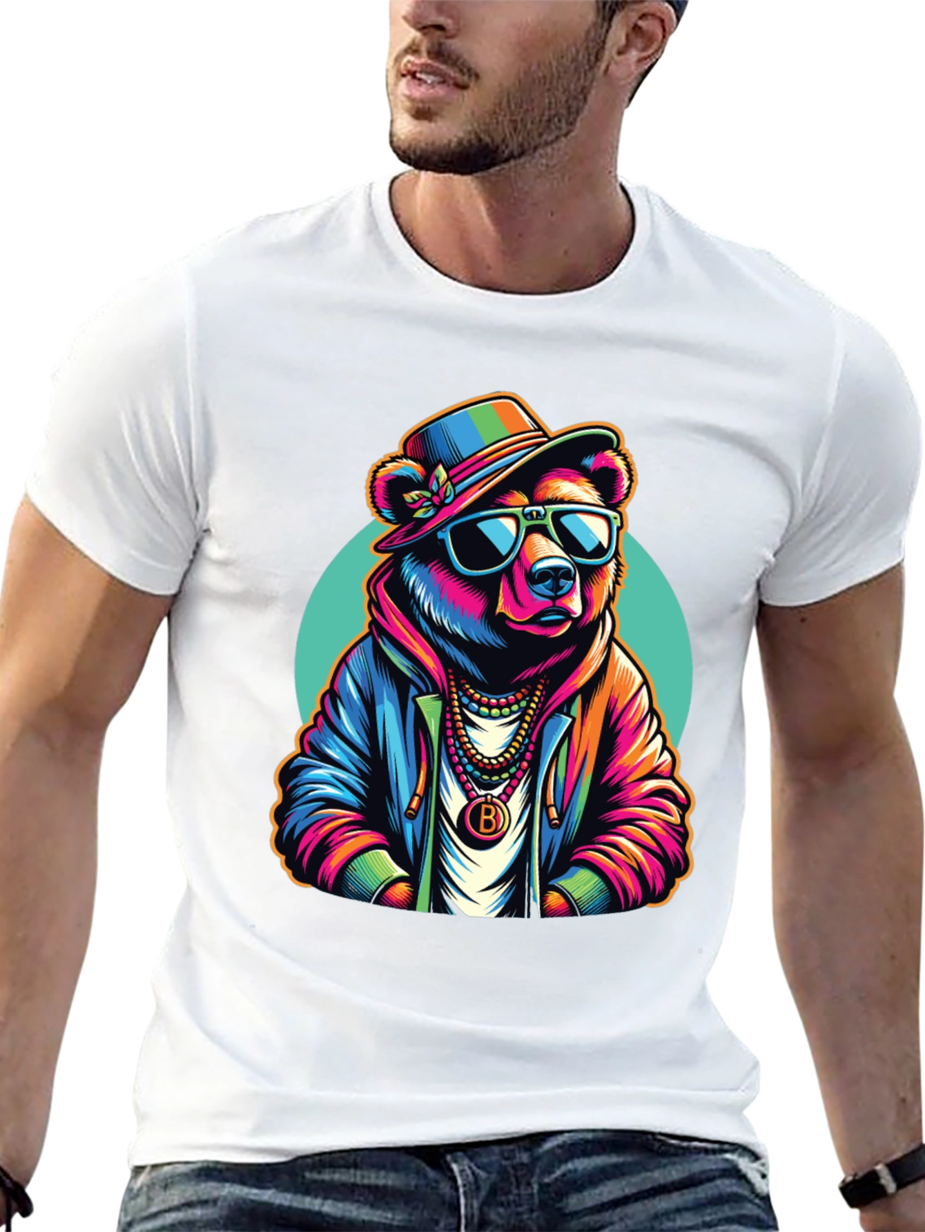 Black Cool Bear Graphic T-Shirt - Stylish & Unique Design view 13