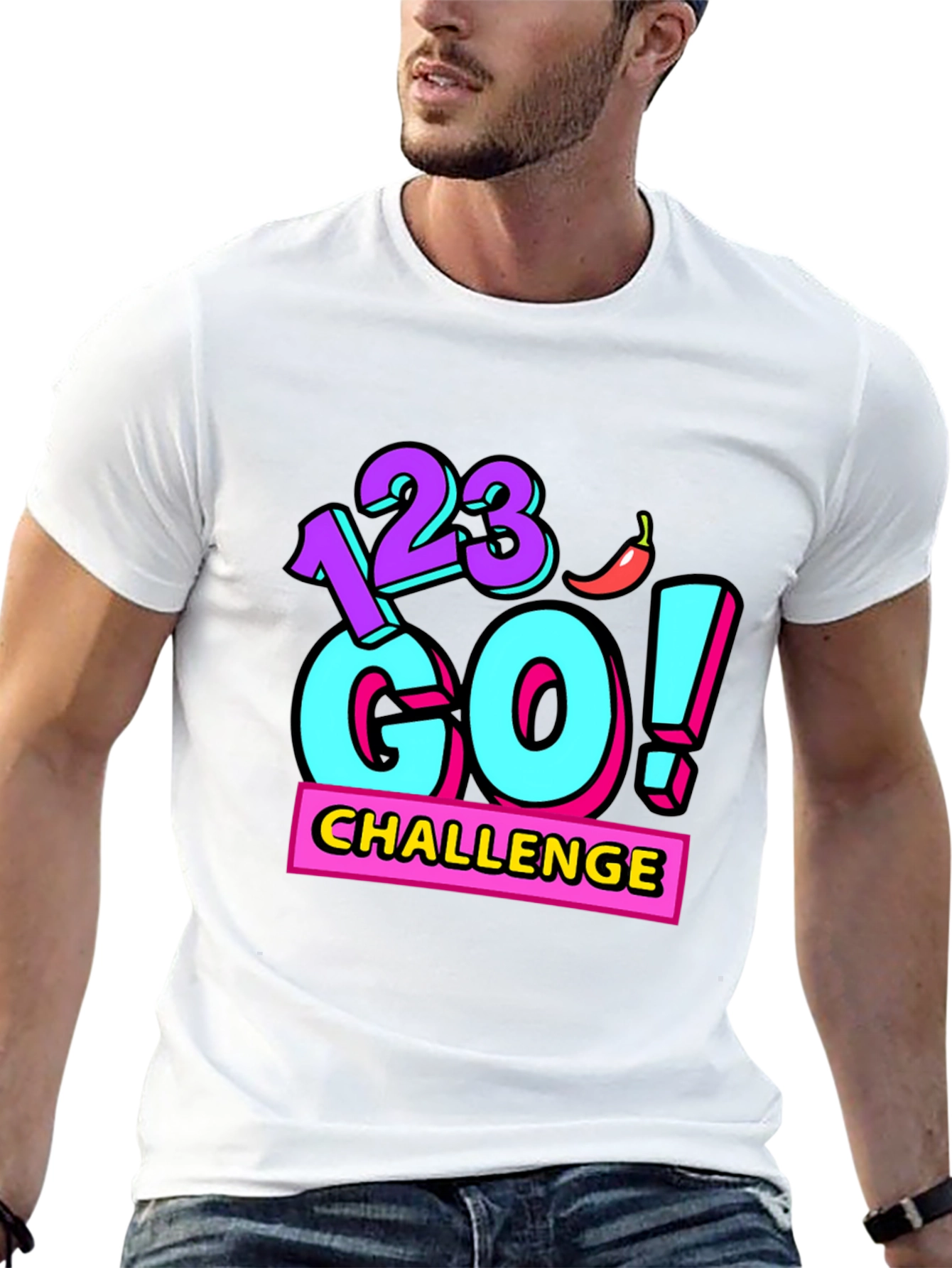 Black 123 Go! Challenge Graphic T-Shirt view 13