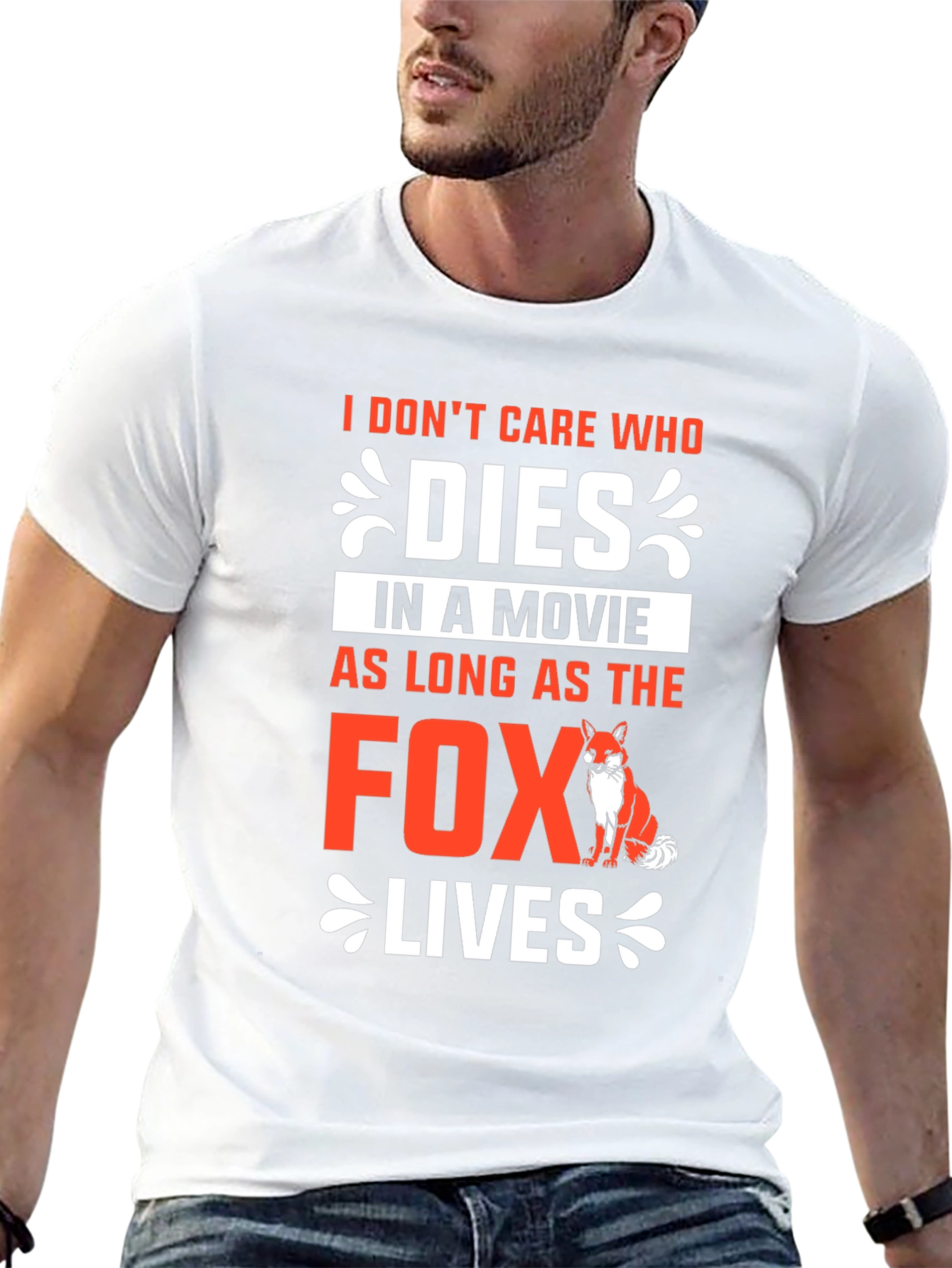 Black Funny Fox Movie Lover T-Shirt view 13