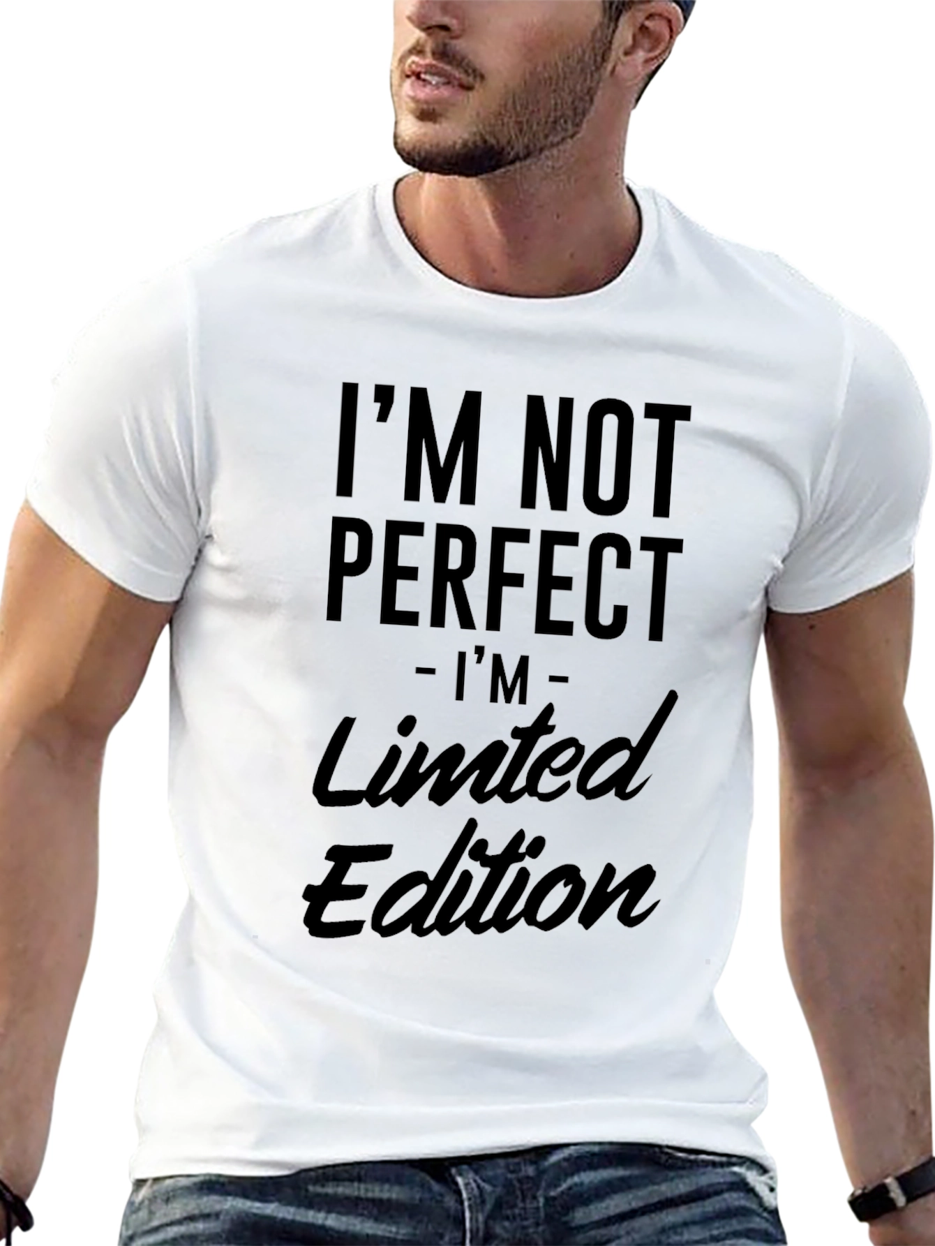Black I'm Not Perfect Limited Edition Black T-Shirt view 13
