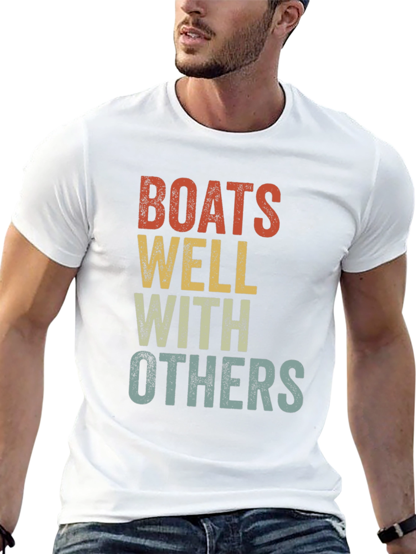 Boats Well With Others Graphic T-Shirt - 13