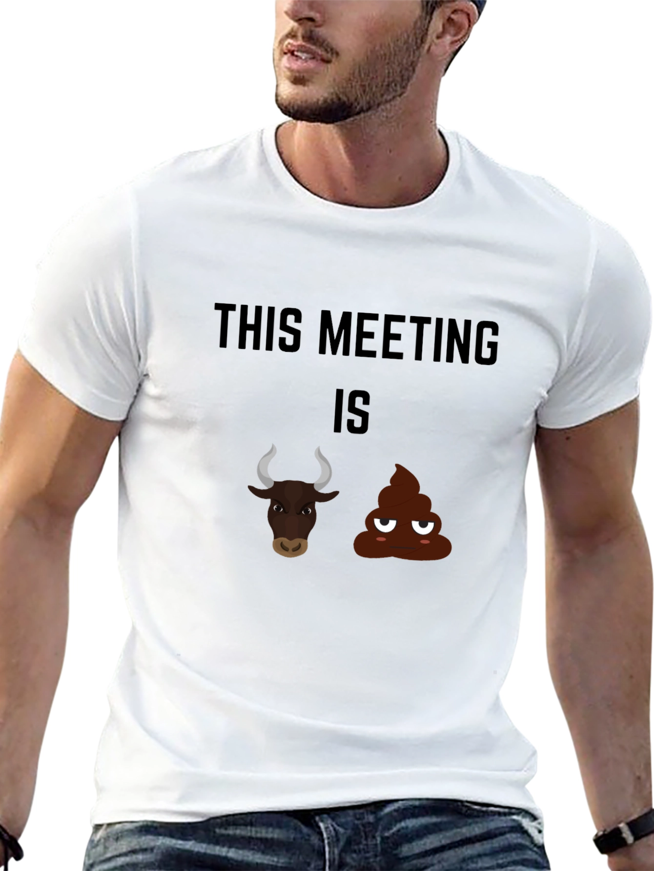 Black Funny 'This Meeting is Bullshit' Graphic Tee view 13