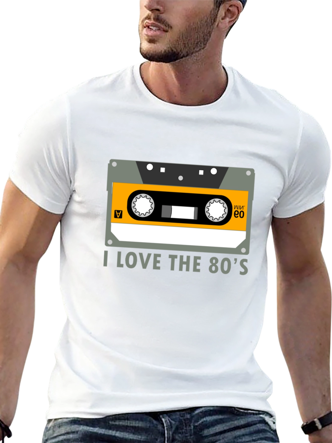 Black I Love the 80's Cassette Tape Black Graphic Tee view 13