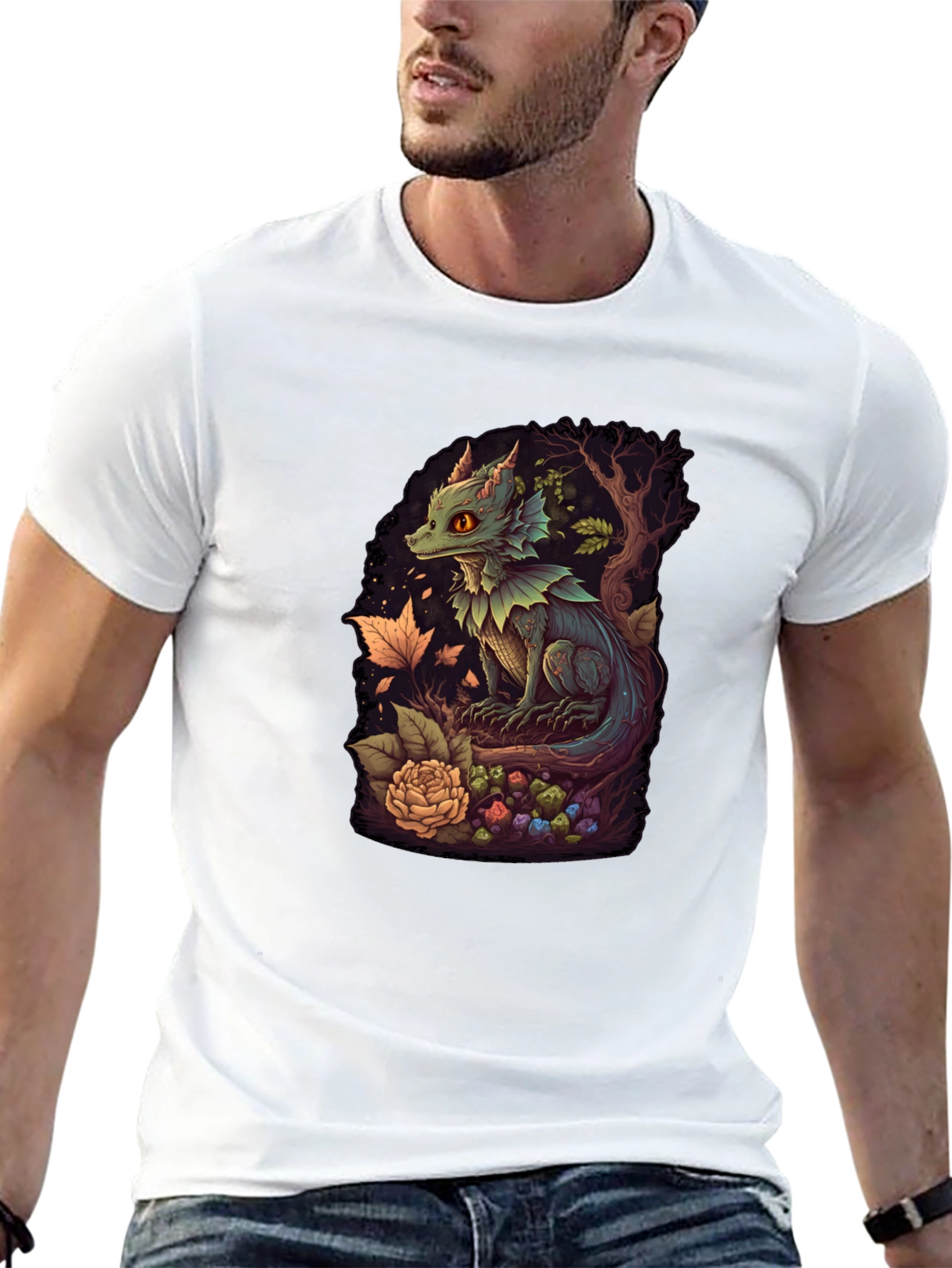 Black Dragon Graphic Tee - Unique Fantasy Design view 13