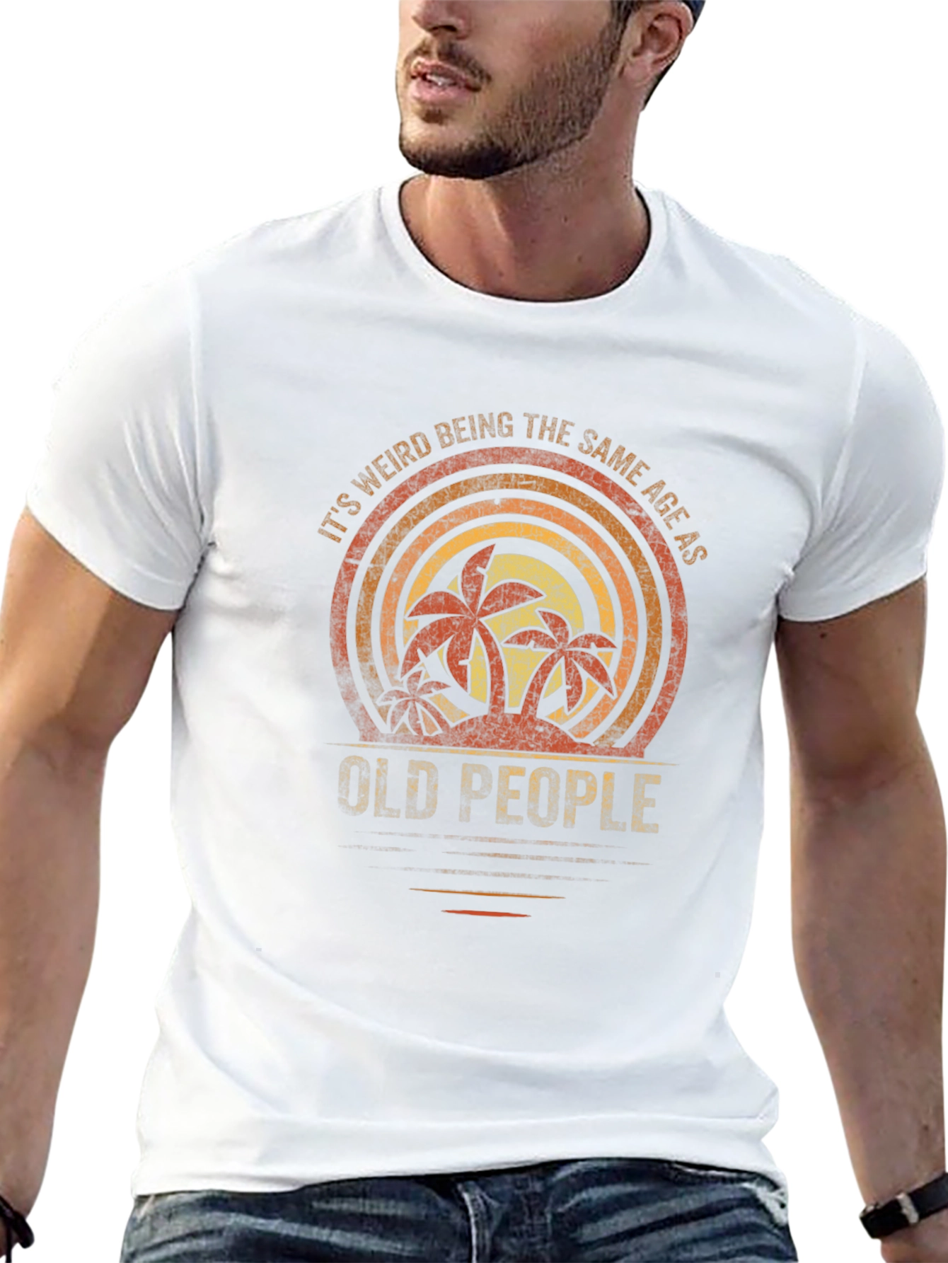 Black Retro "Old People" Graphic T-Shirt view 13