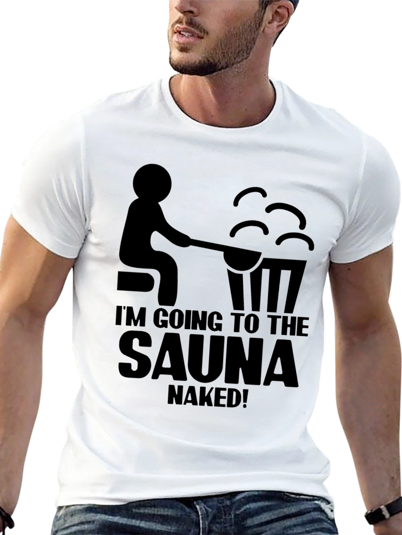Black Sauna Humor T-Shirt view 13