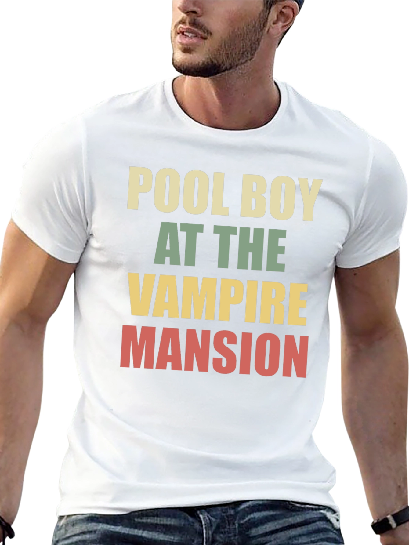 Black Pool Boy at the Vampire Mansion Graphic Tee view 13