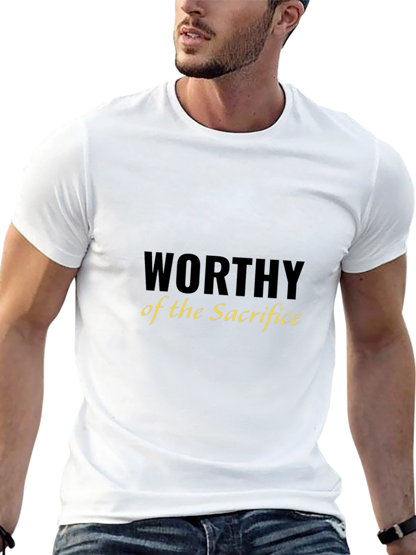 Black Worthy of the Sacrifice Black T-Shirt view 13