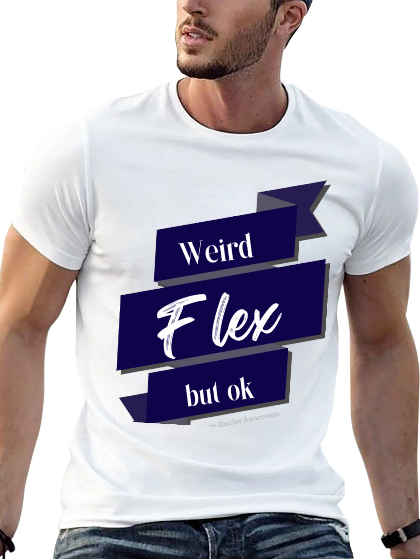 Black Weird Flex T-Shirt - Funny Slogan Tee view 13