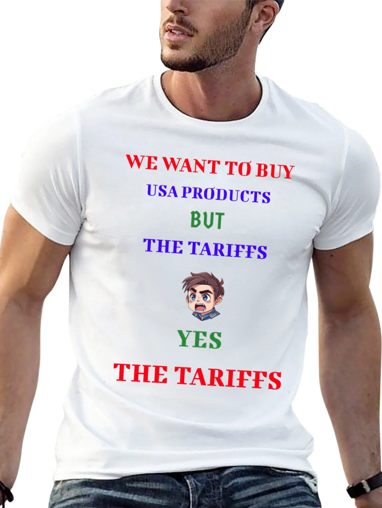 Black Funny Tariff T-Shirt - USA Products Buyer view 13