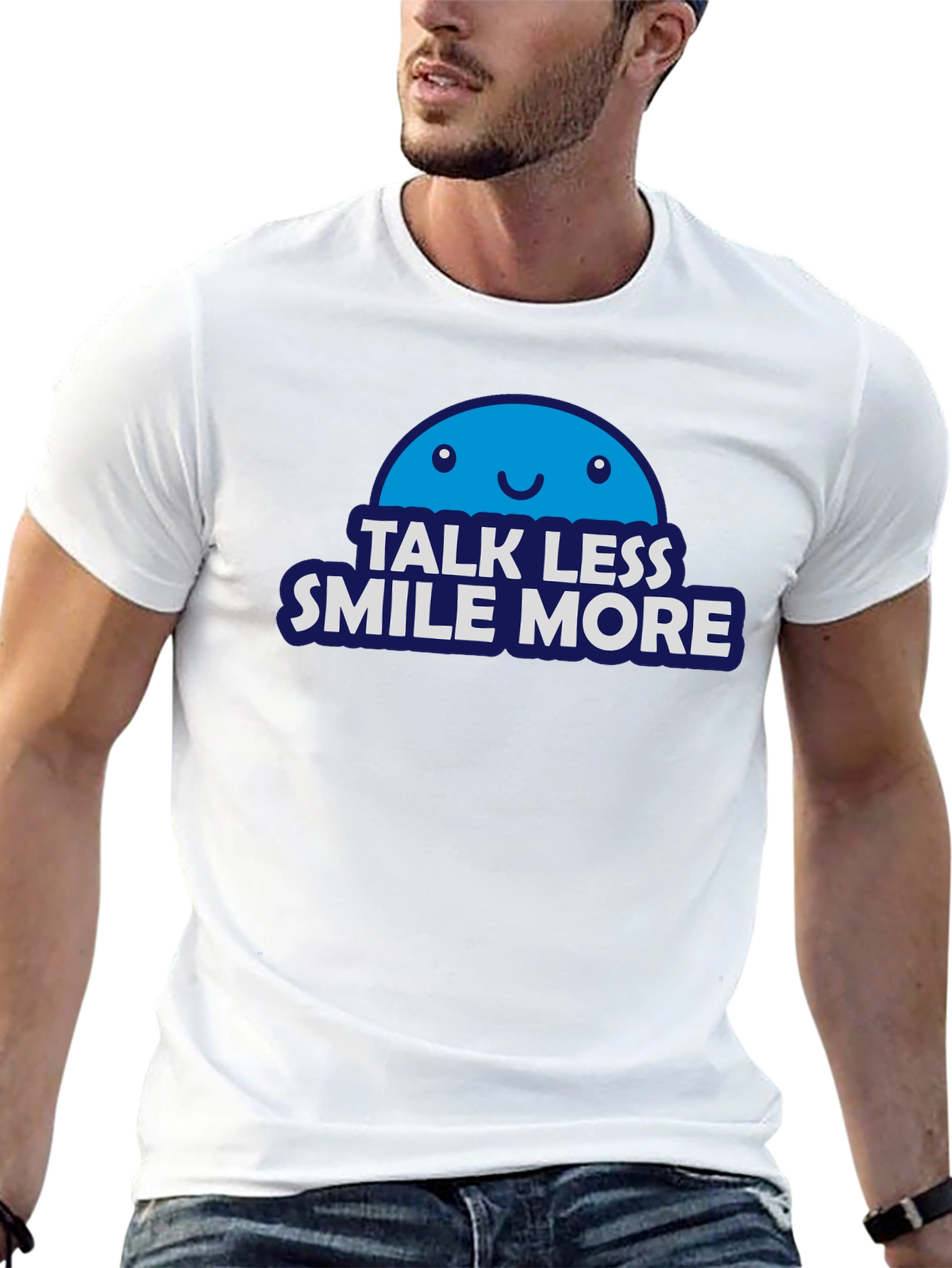 Black Talk Less Smile More T-Shirt - Positive Vibes Tee view 13