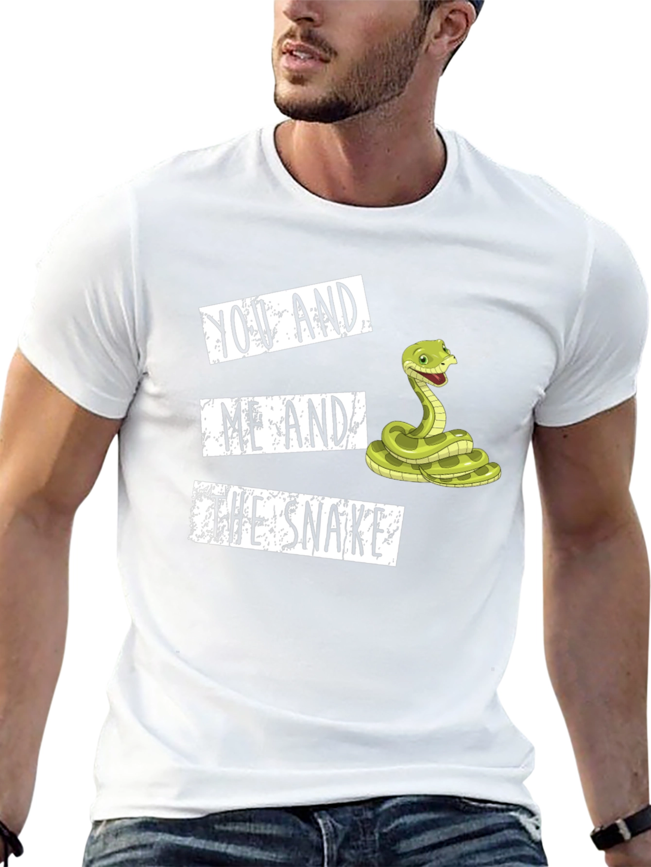 Black You and Me and the Snake Graphic Tee view 13
