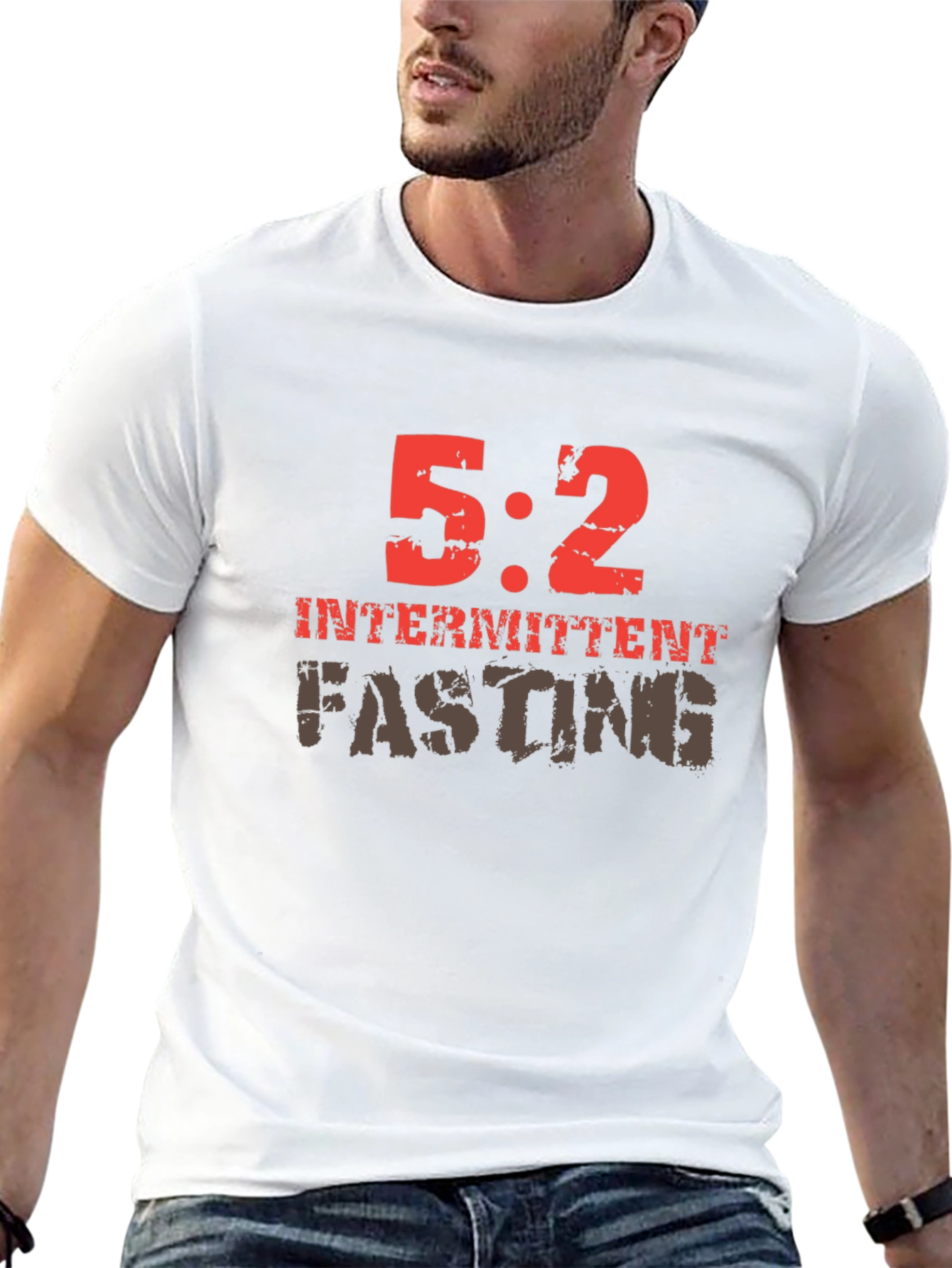 Black 5:2 Intermittent Fasting Graphic Tee view 13