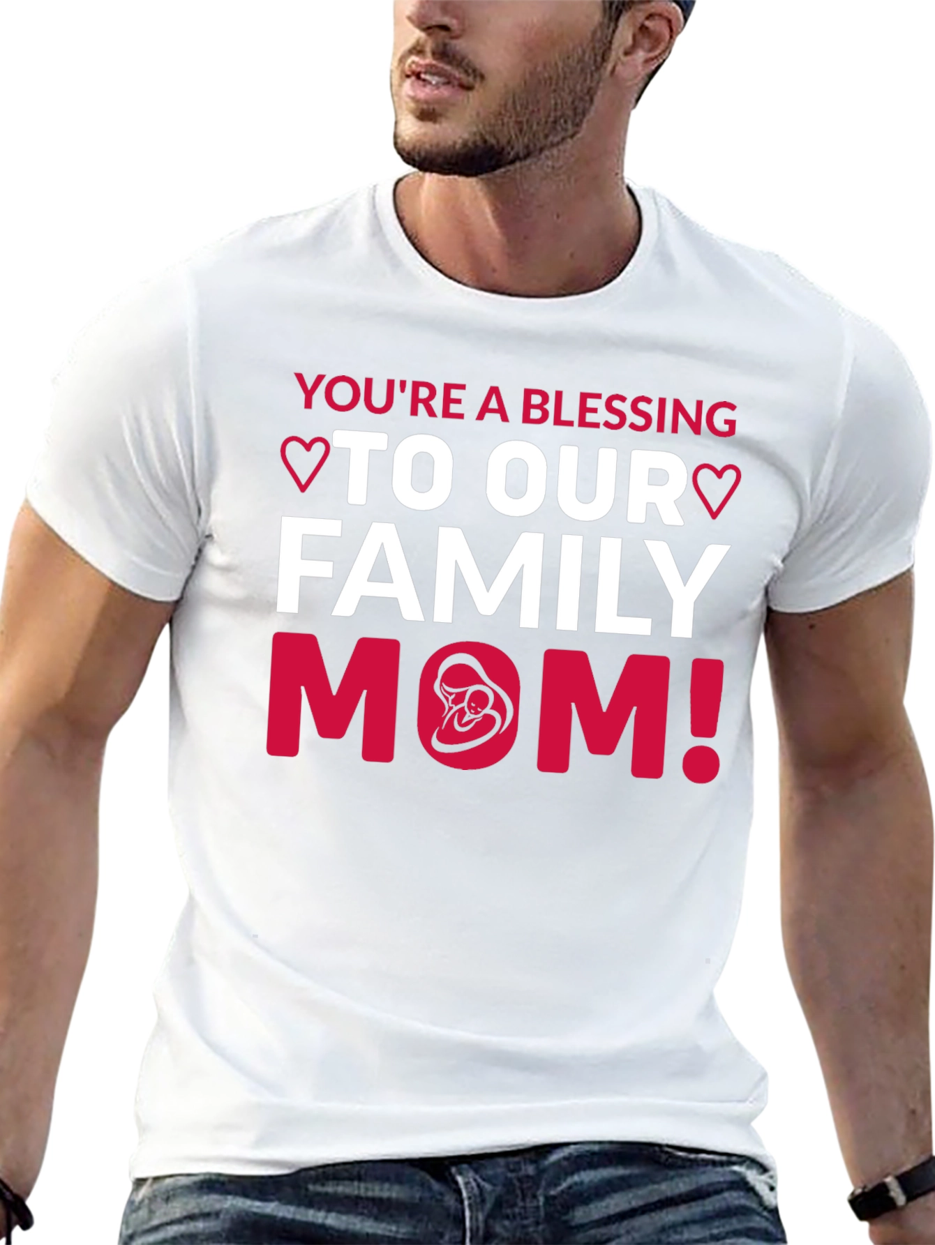 Black You're A Blessing Mom T-Shirt view 13