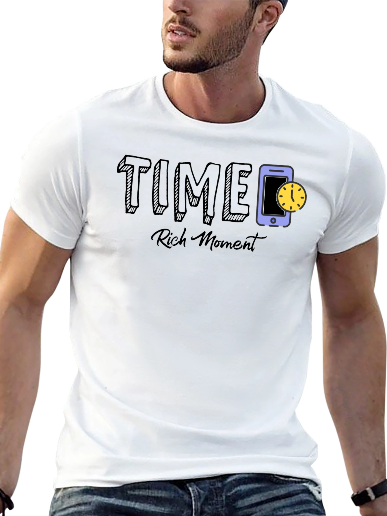 Black Time Rich Moment T-Shirt view 13
