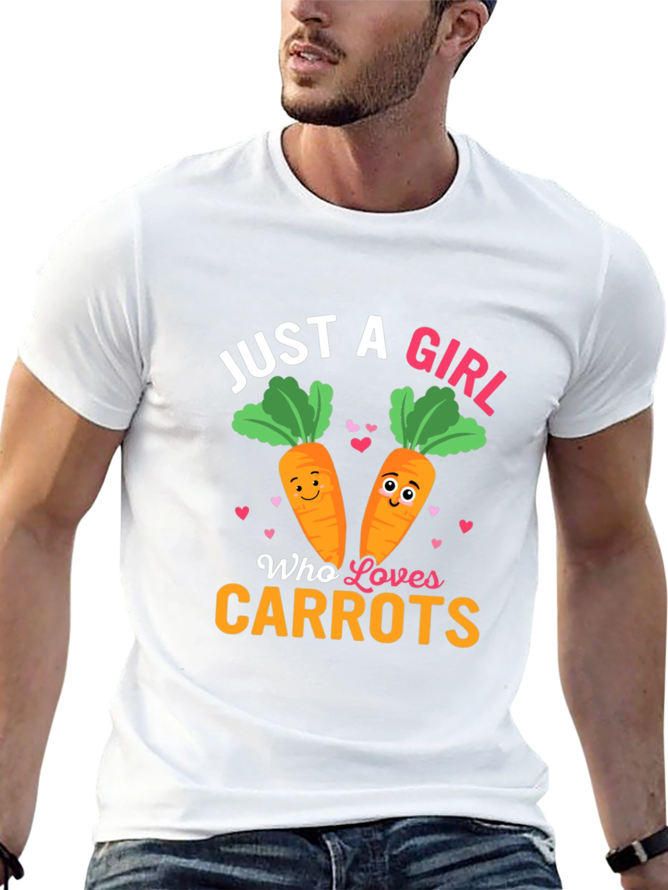 Black Just a Girl Who Loves Carrots Graphic Tee view 13