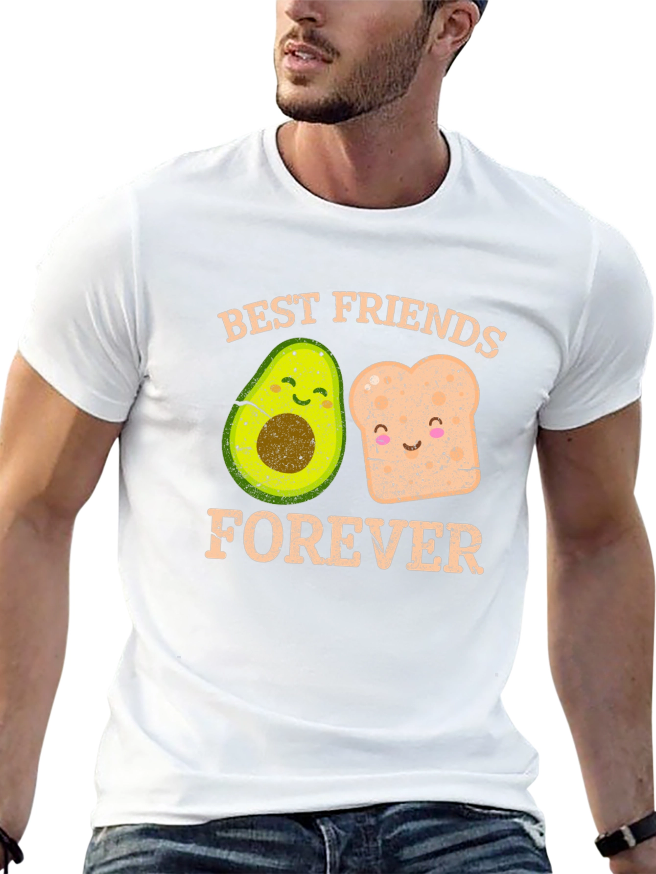 Black Best Friends Forever Avocado and Toast Graphic Tee view 13