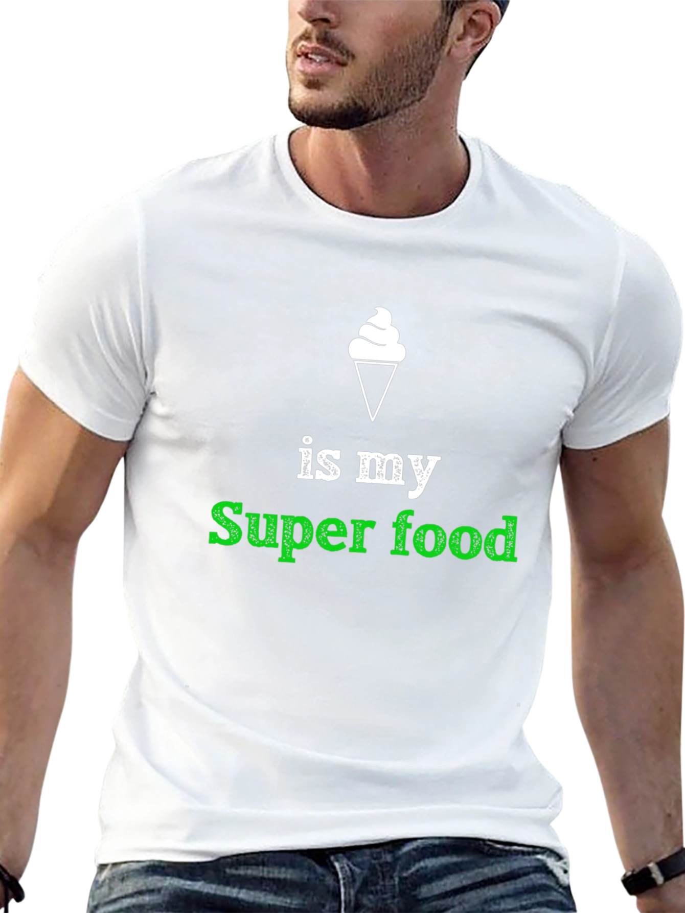 Black Ice Cream Super Food T-Shirt view 13