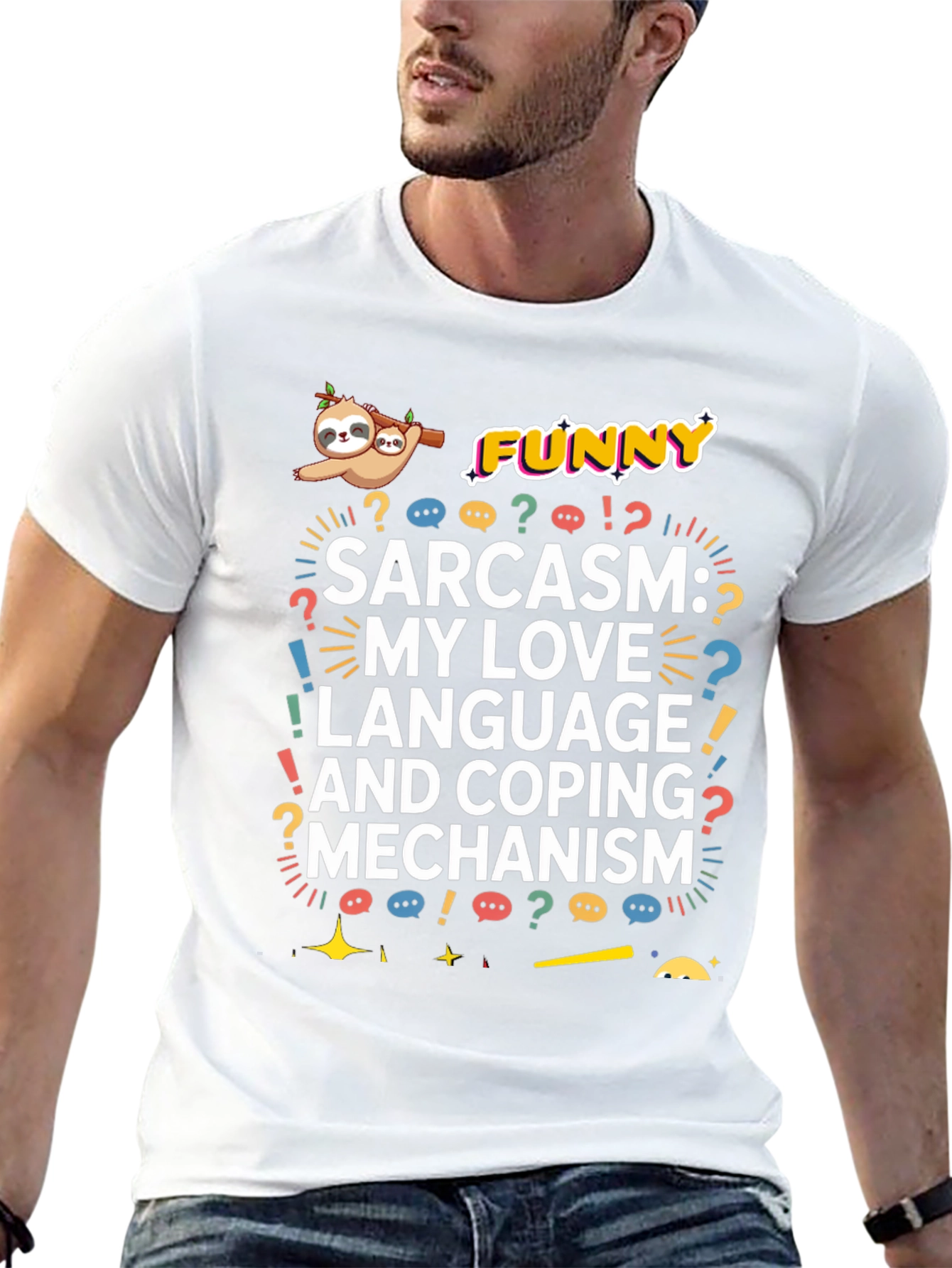 Black Funny Sarcasm Coping Mechanism Graphic Tee view 13