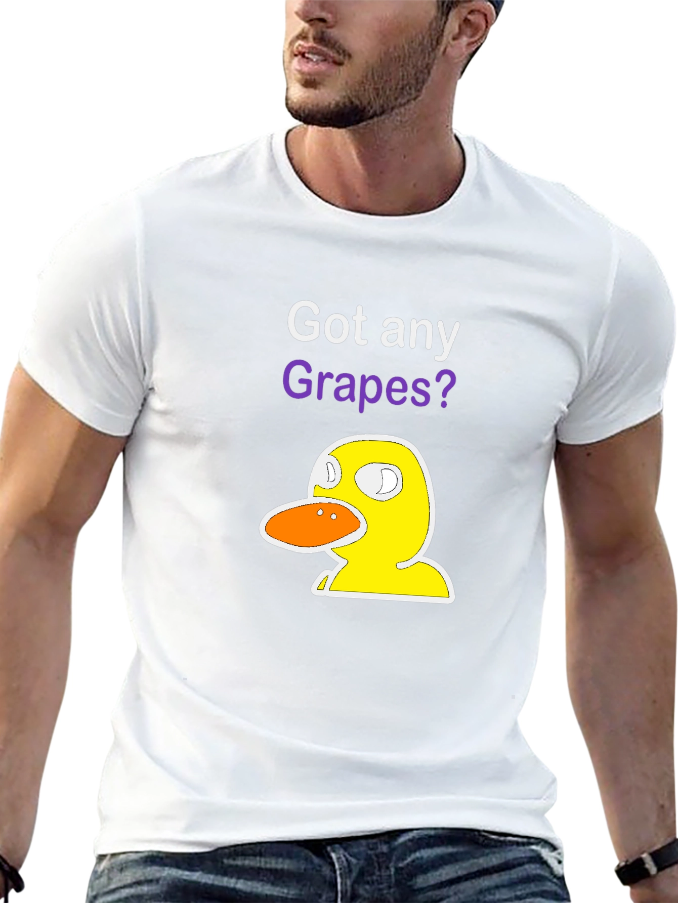 Black Got Any Grapes? Duck T-Shirt - Funny Graphic Tee view 13