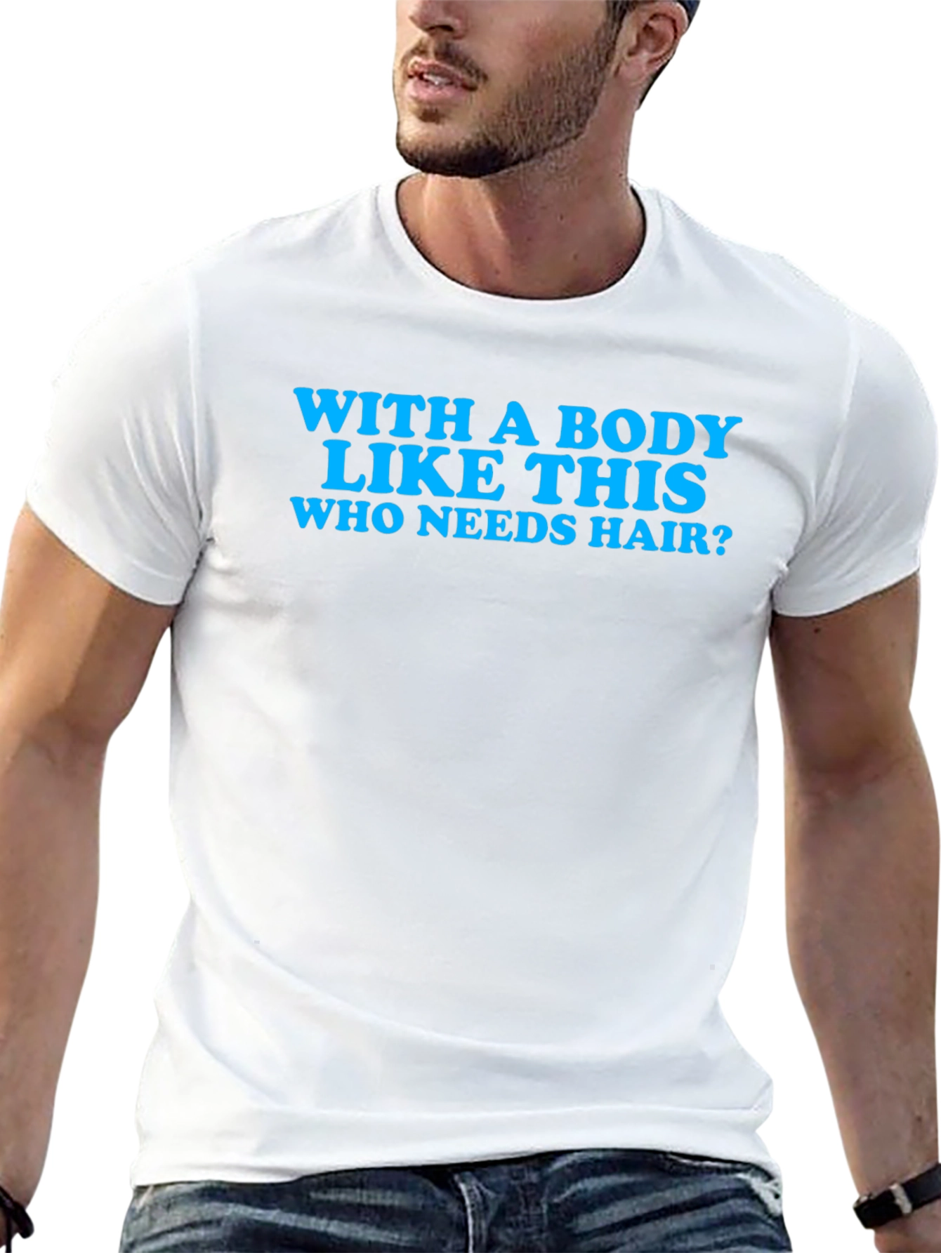 Black Funny Body Like This Who Needs Hair T-Shirt view 13