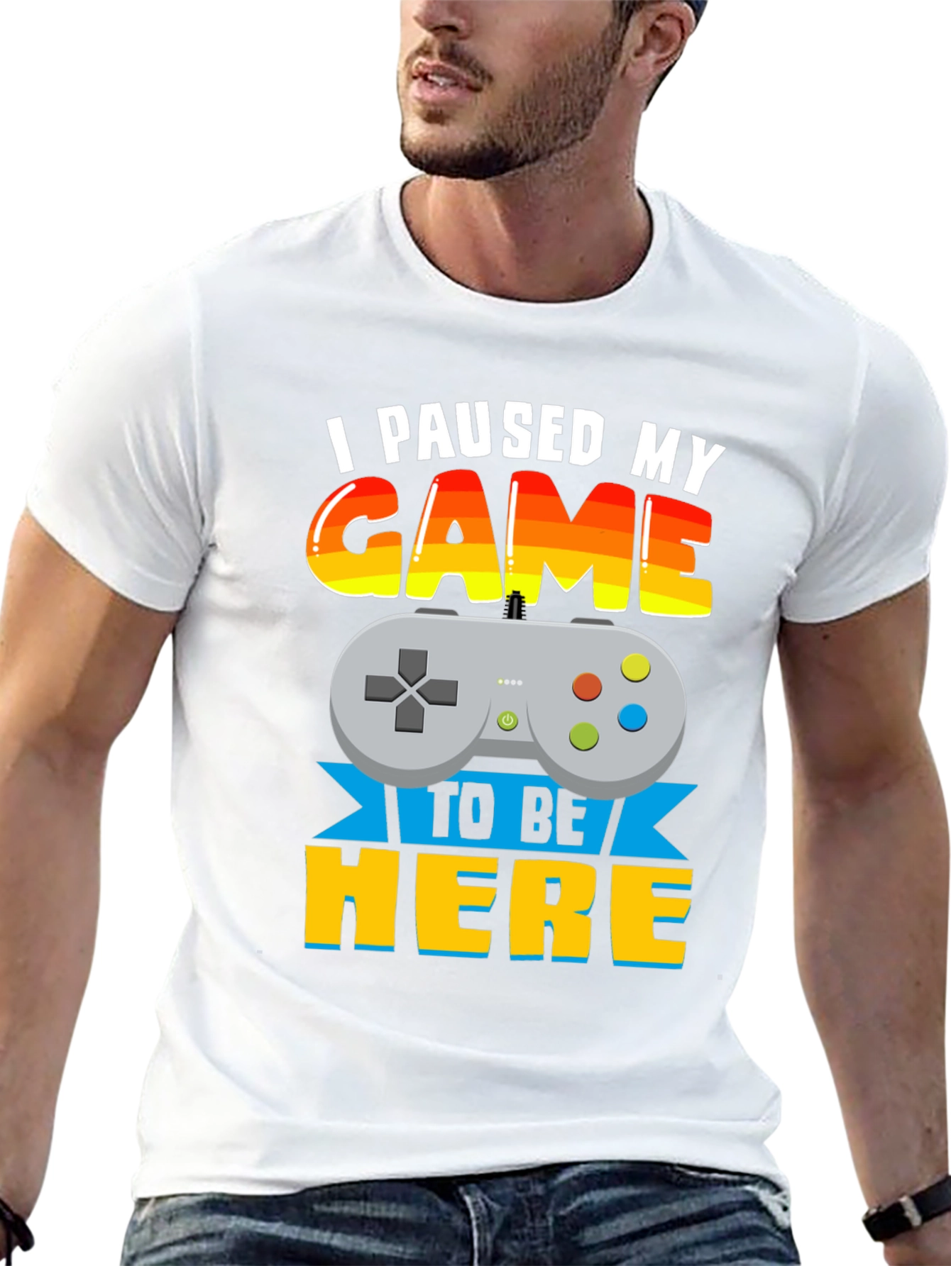 Black I Paused My Game to Be Here Graphic T-Shirt view 13