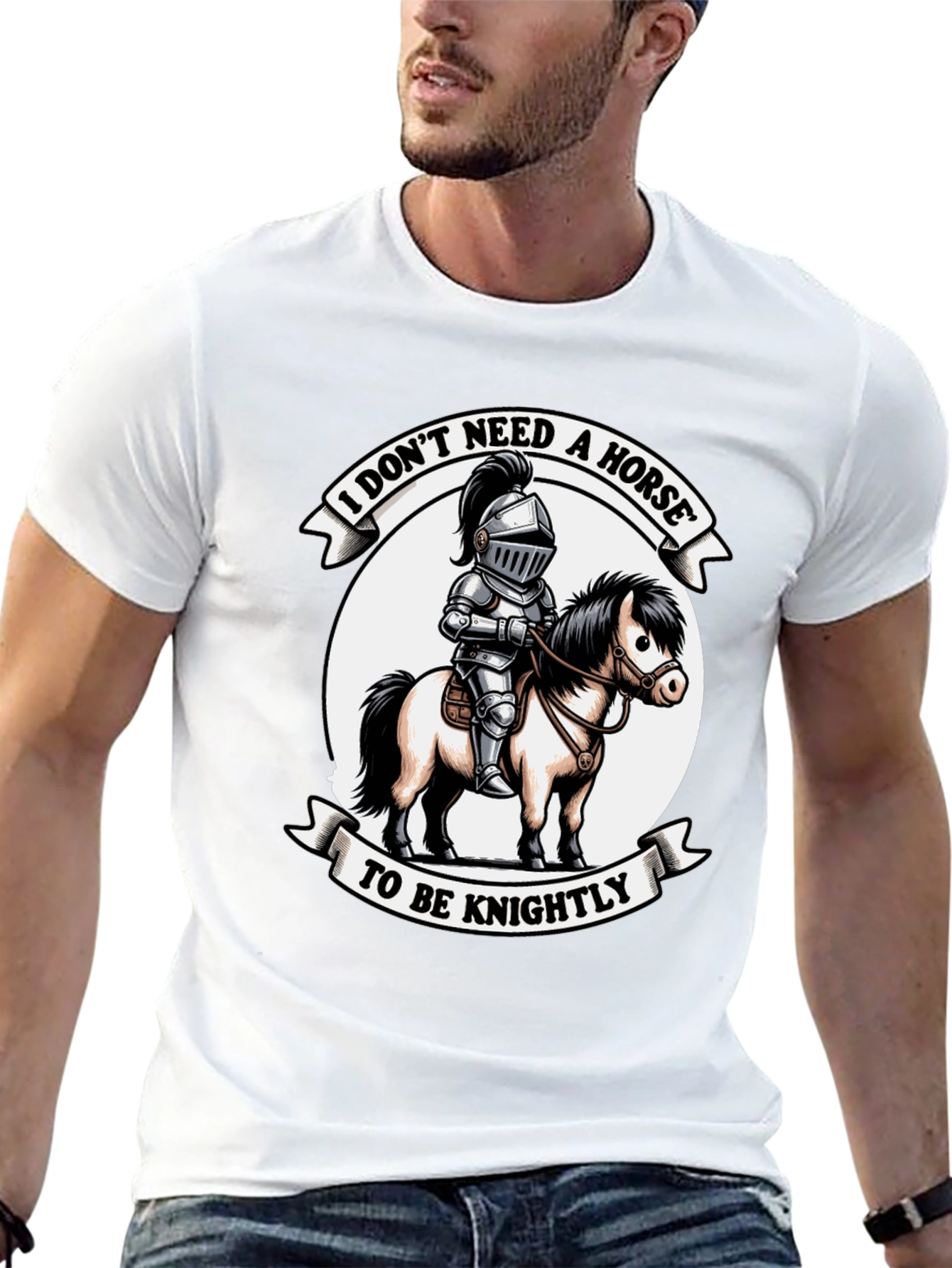 Black Knightly T-Shirt: No Horse Needed! view 13