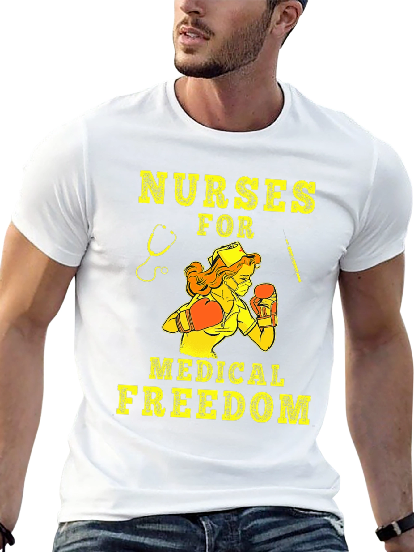 Black Nurses For Medical Freedom T-Shirt view 13