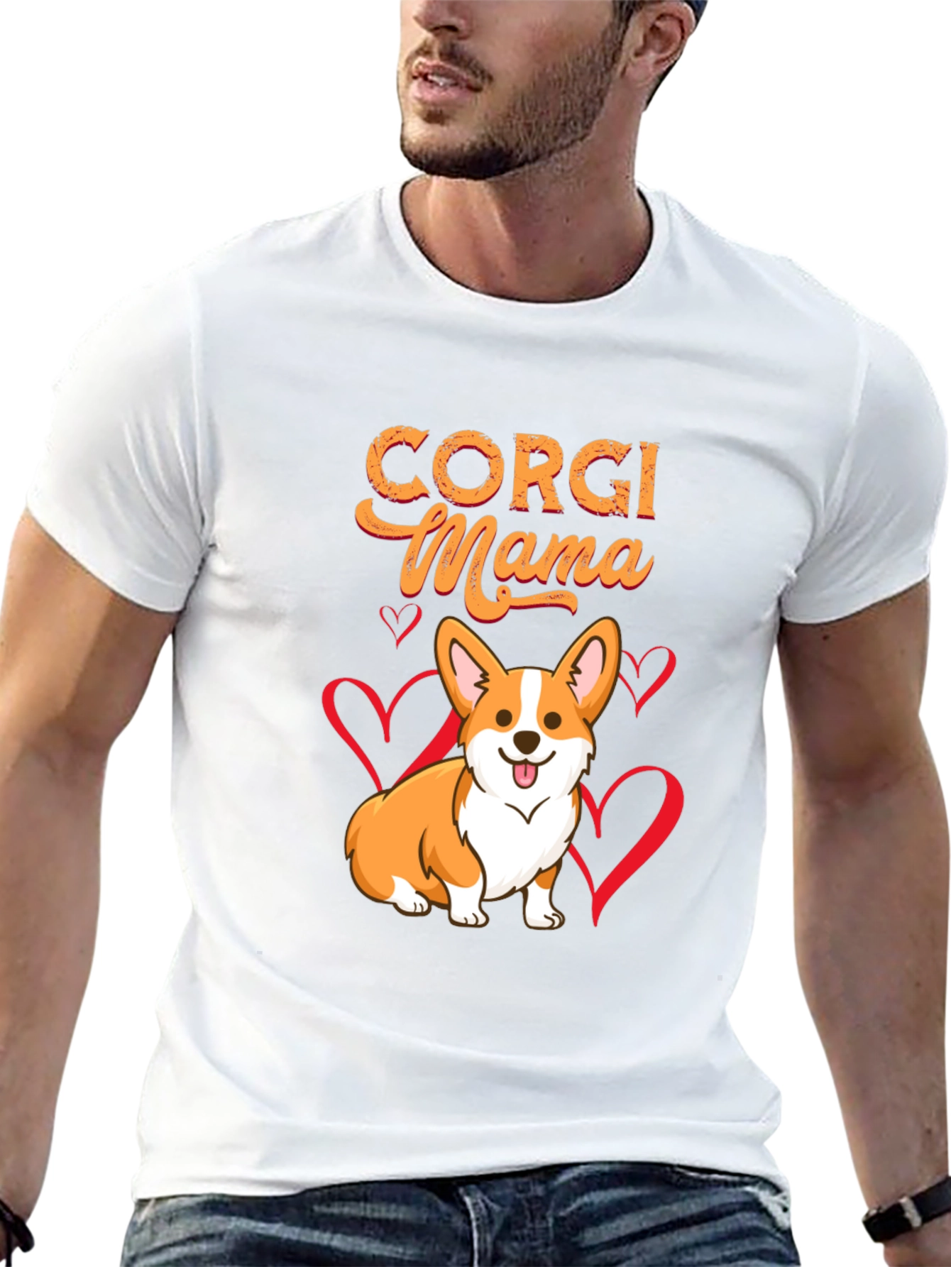 Black Corgi Mama Graphic T-Shirt - Dog Lover Tee view 13