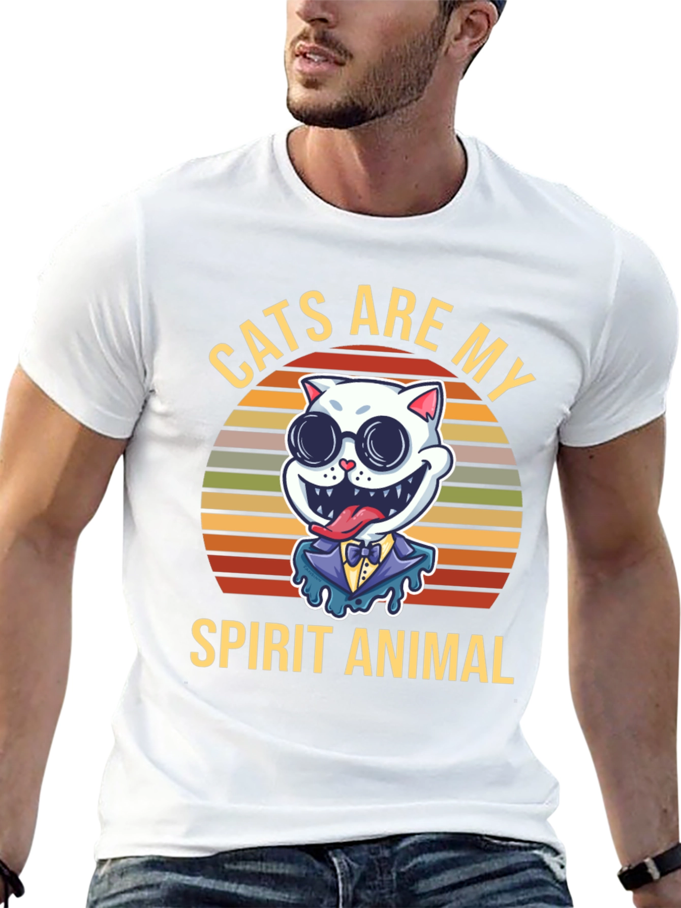 Black Cats Are My Spirit Animal Graphic T-Shirt view 13