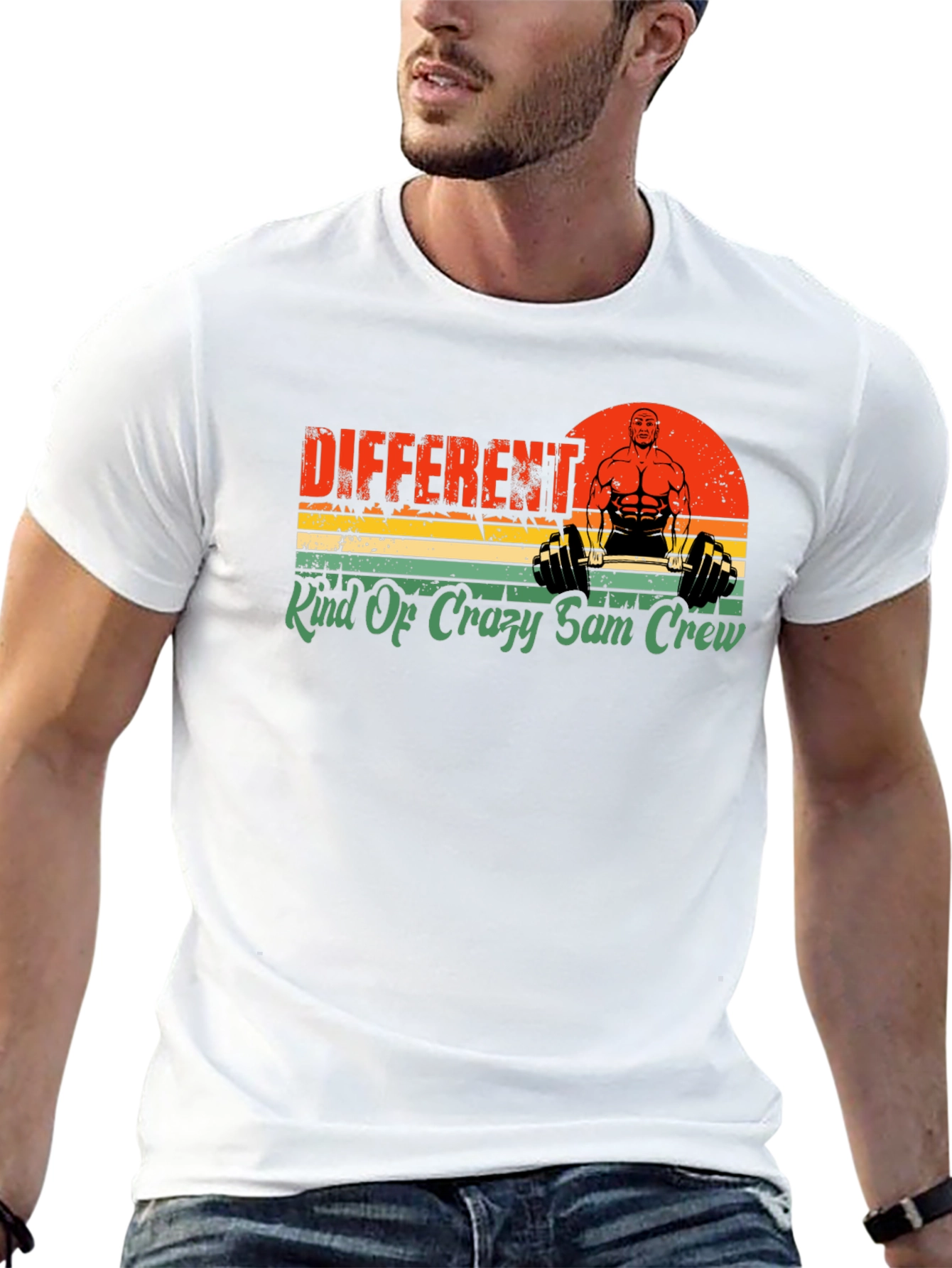 Black Different Kind Of Crazy Sam Crew T-Shirt view 13