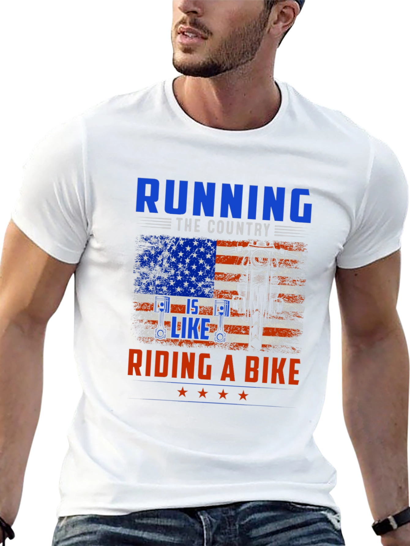 Black Running the Country is Like Riding a Bike Graphic Tee view 13