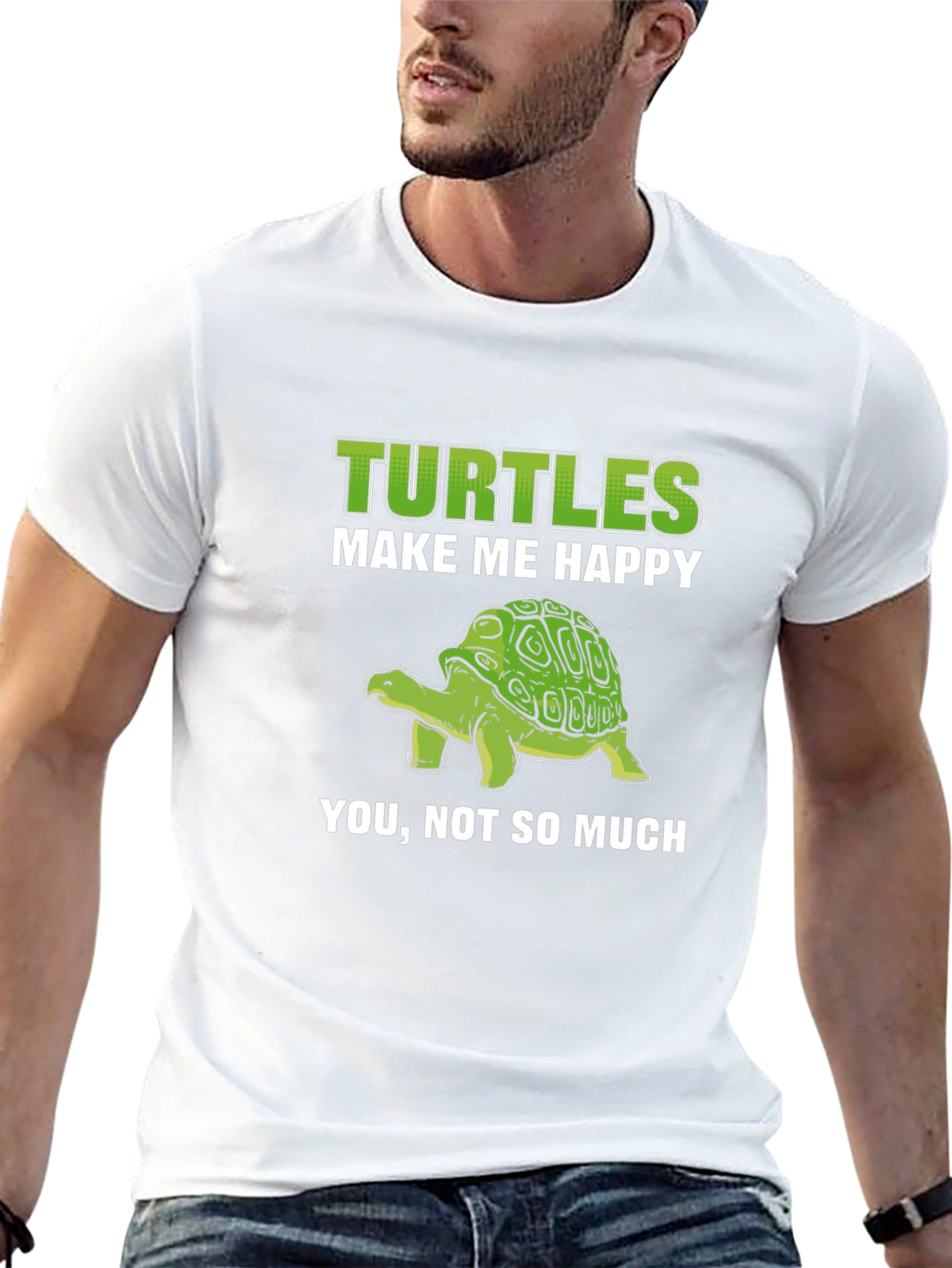 Black Turtles Make Me Happy Graphic Tee view 13
