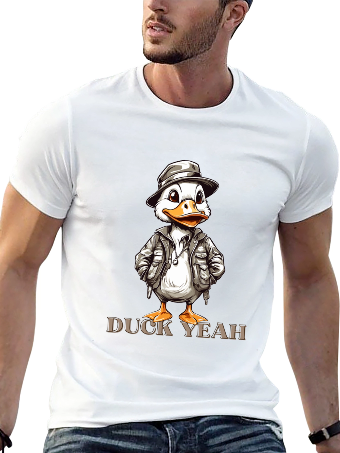 Black Duck Yeah T-Shirt - Cartoon Style view 13