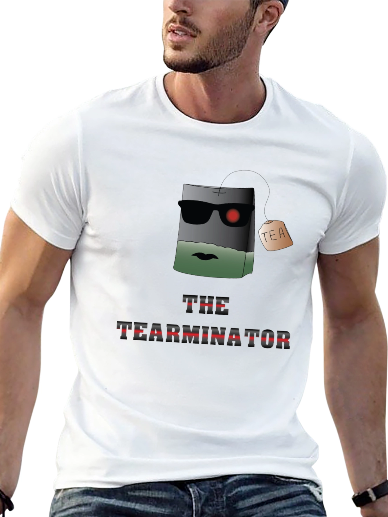 Black The TEARMINATOR Graphic T-Shirt - Funny Tea Lover Tee view 13