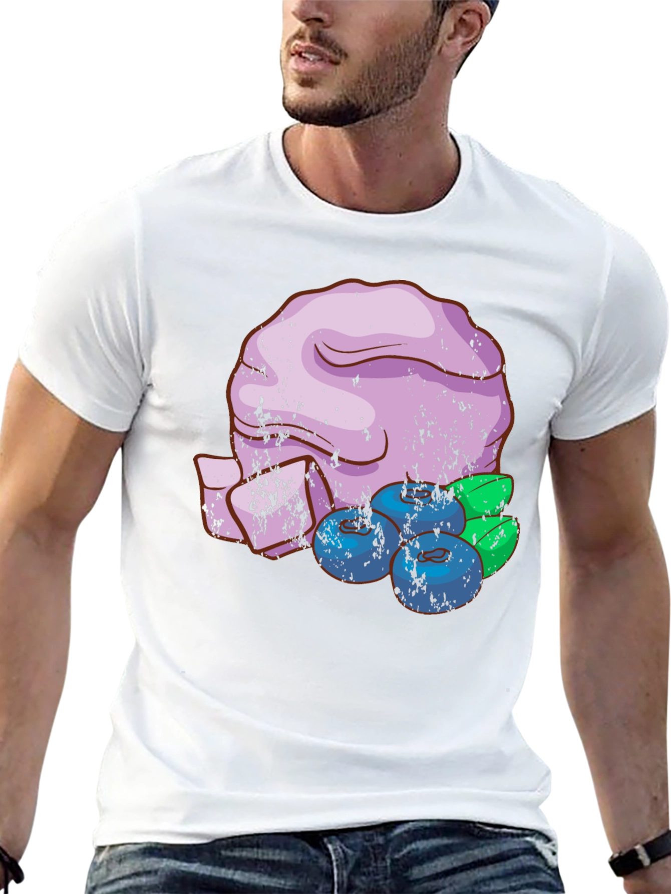 Black Blueberry Dessert T-Shirt - Unique Graphic Tee view 13