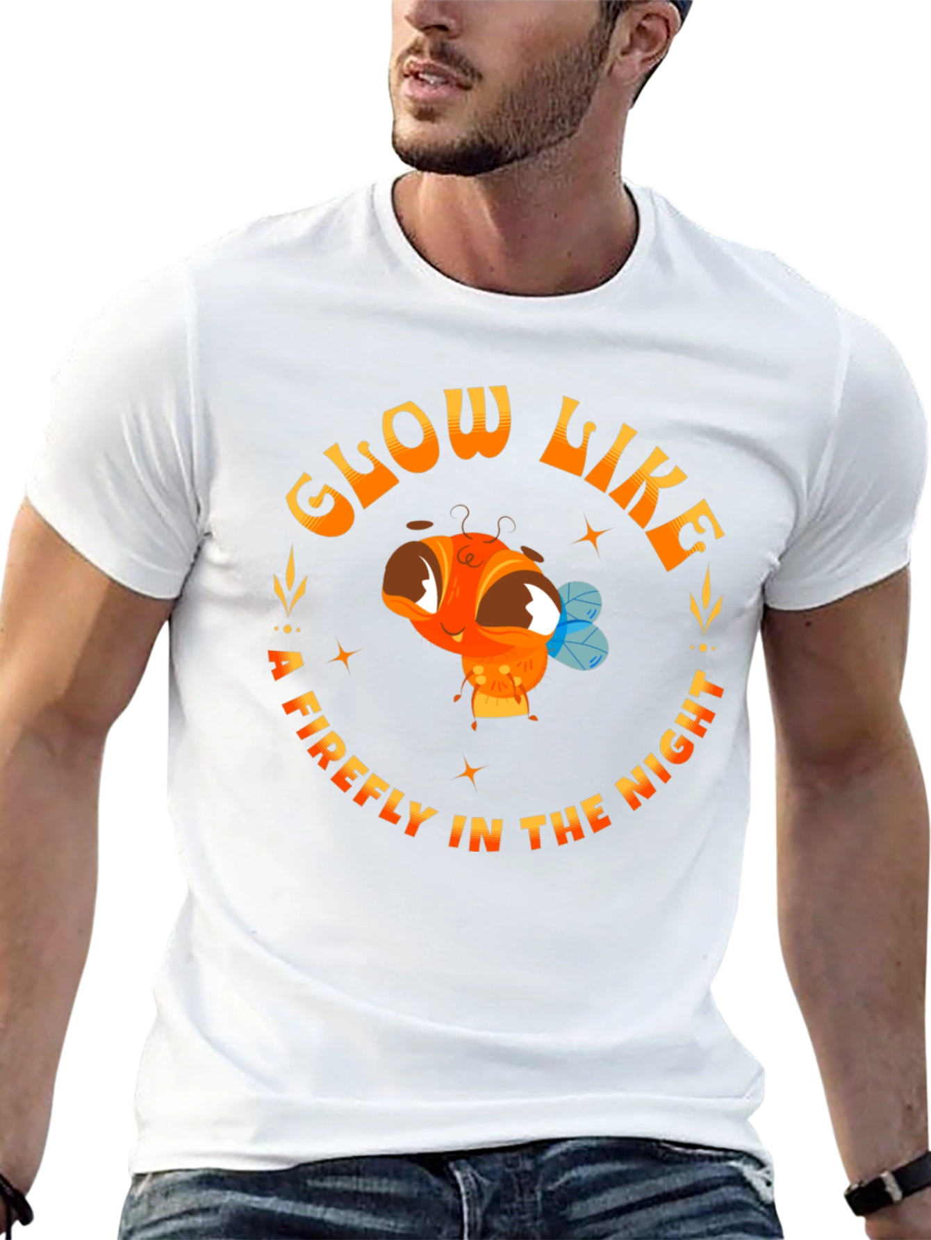 Glow Like A Firefly Black Graphic Tee - 13