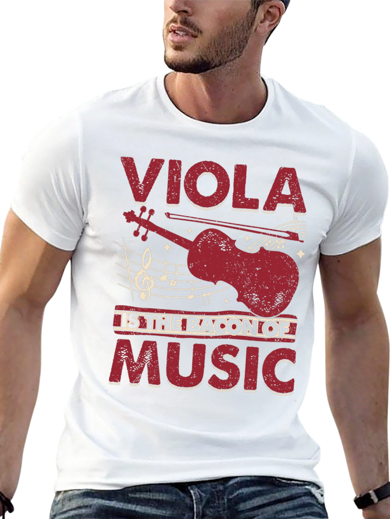 Black Viola is the Bacon of Music Funny Musician T-Shirt view 13