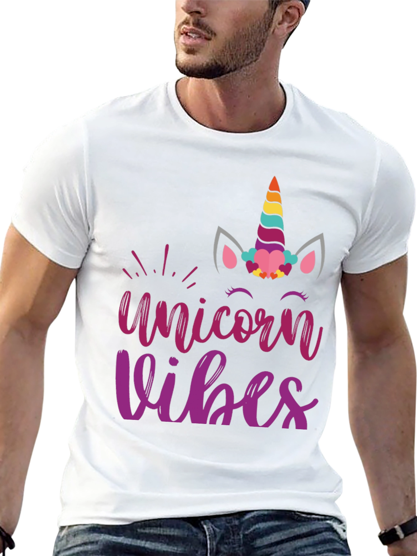 Black Unicorn Vibes Graphic T-Shirt view 13